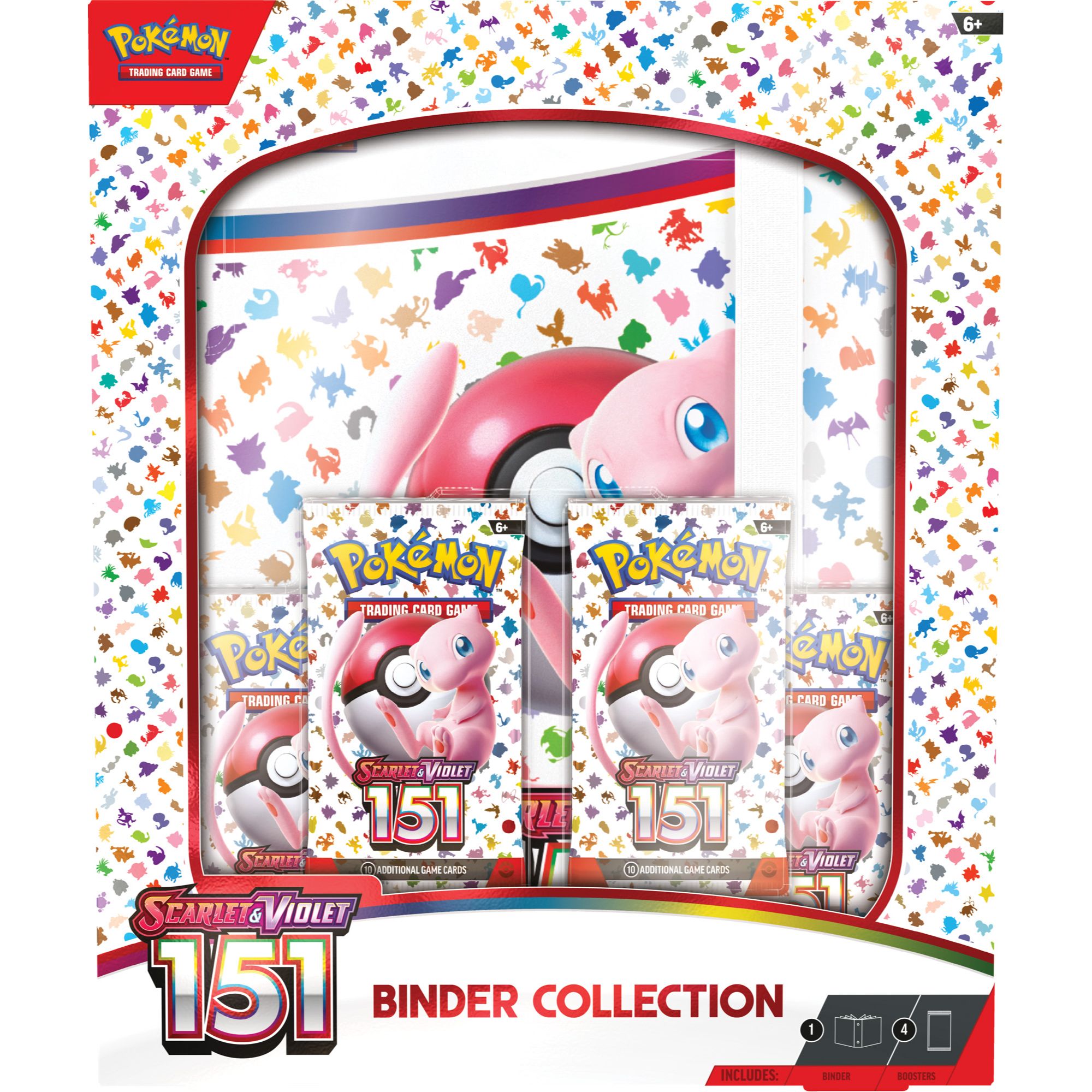 Pokemon TCG Scarlet & Violet 151 9 - Pocket Binder Collection with 4 Booster Packs