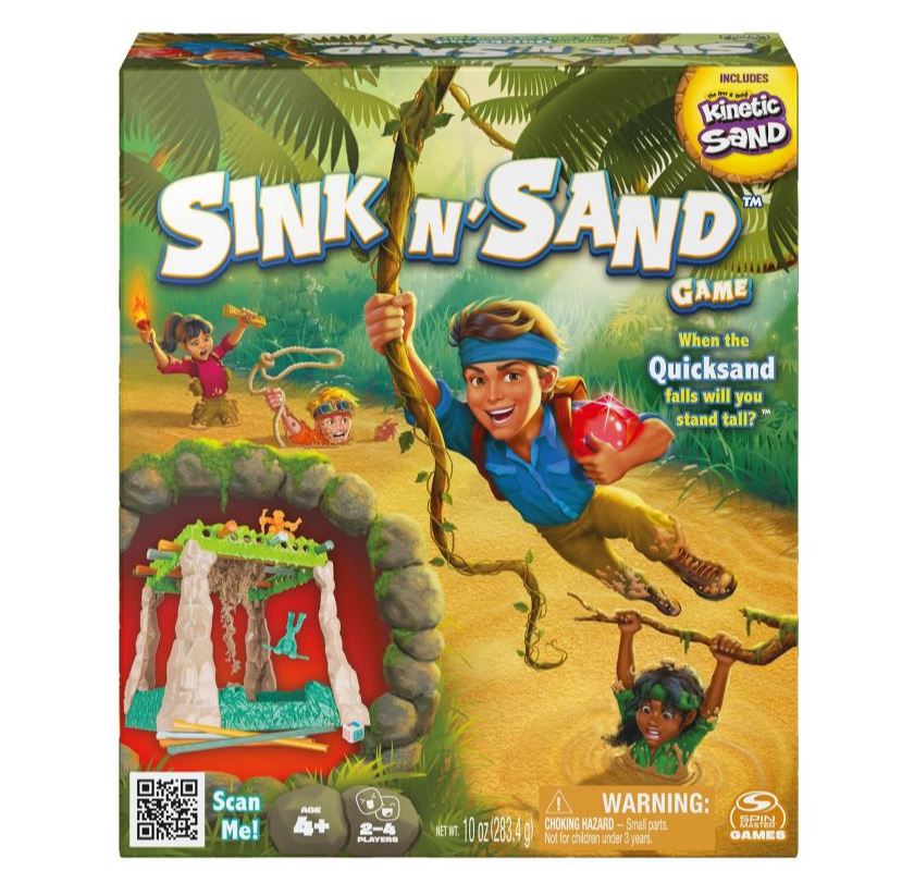 Hot Deal! Spin Master's Sink N Sand Family Board Game with Kinetic Sand