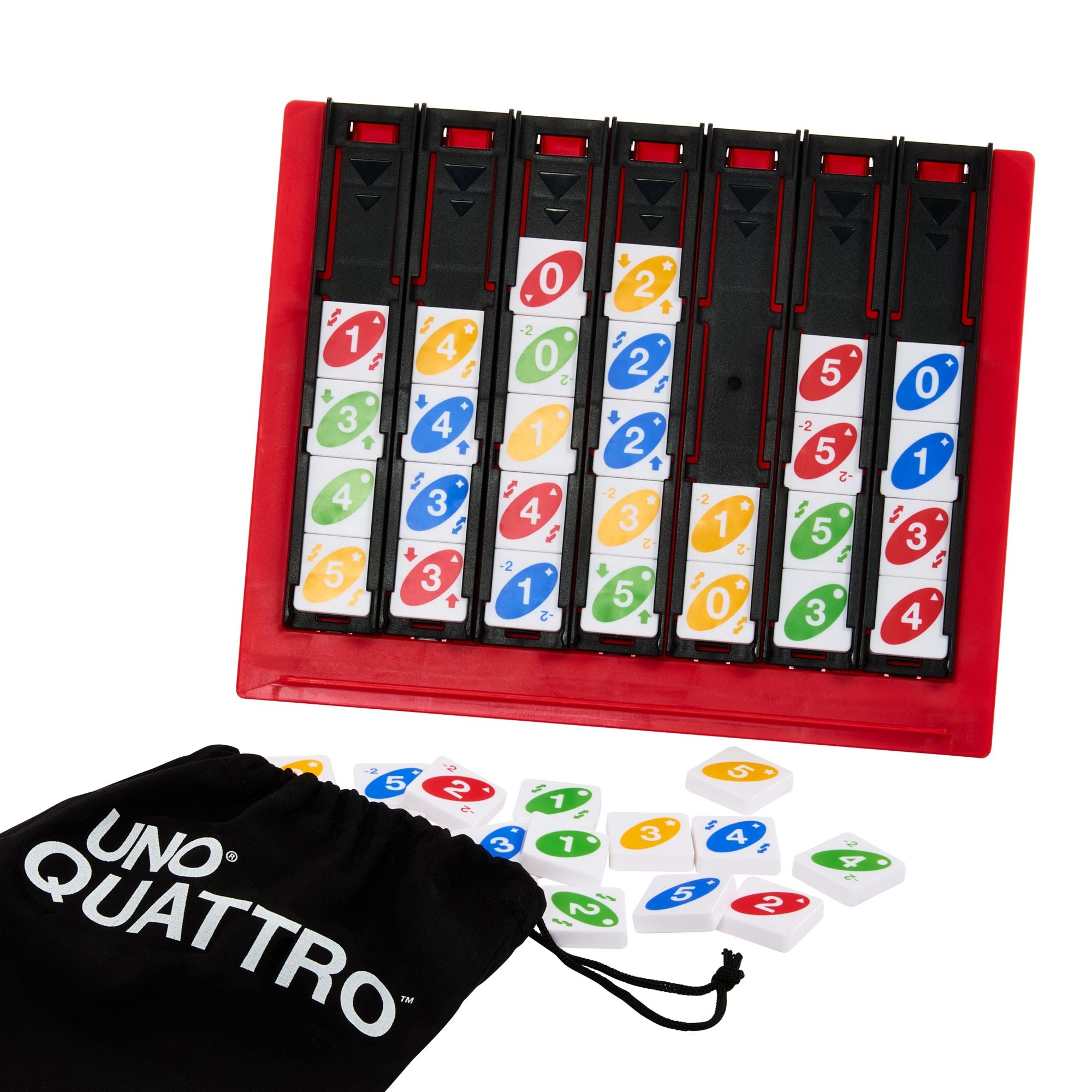 UNO Quatro - An Exciting Family Card Game Combining Four - in - a - Row and Color/Number Matching