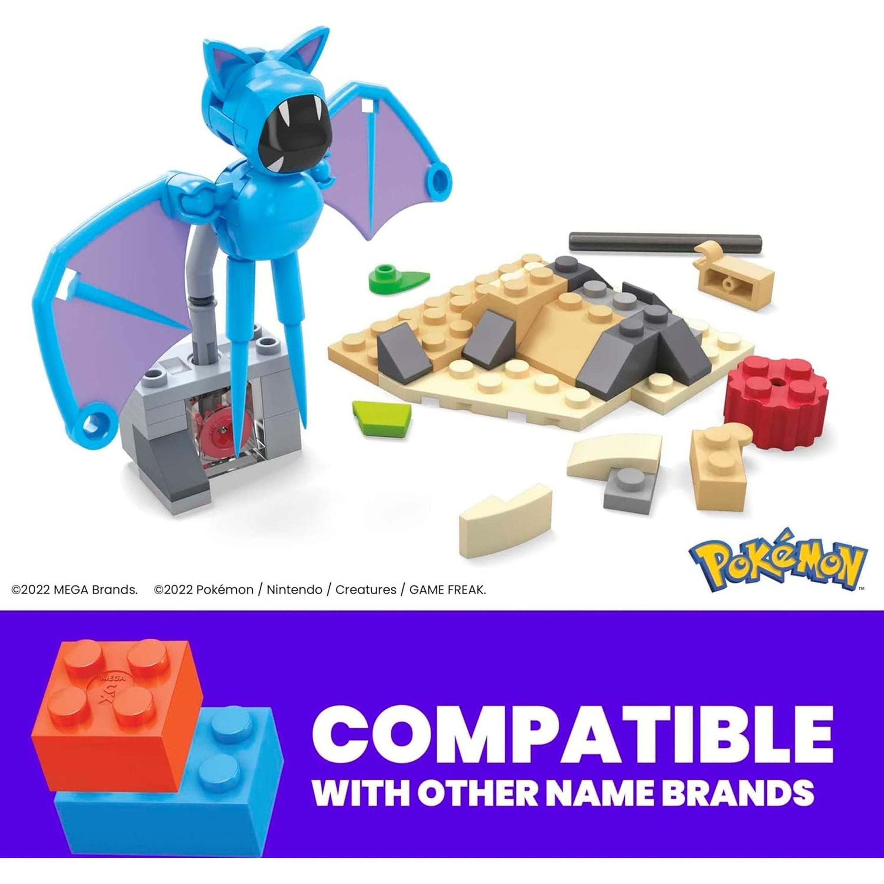 Hot! MEGA Construx Pokemon Zubat Flight Building Set
