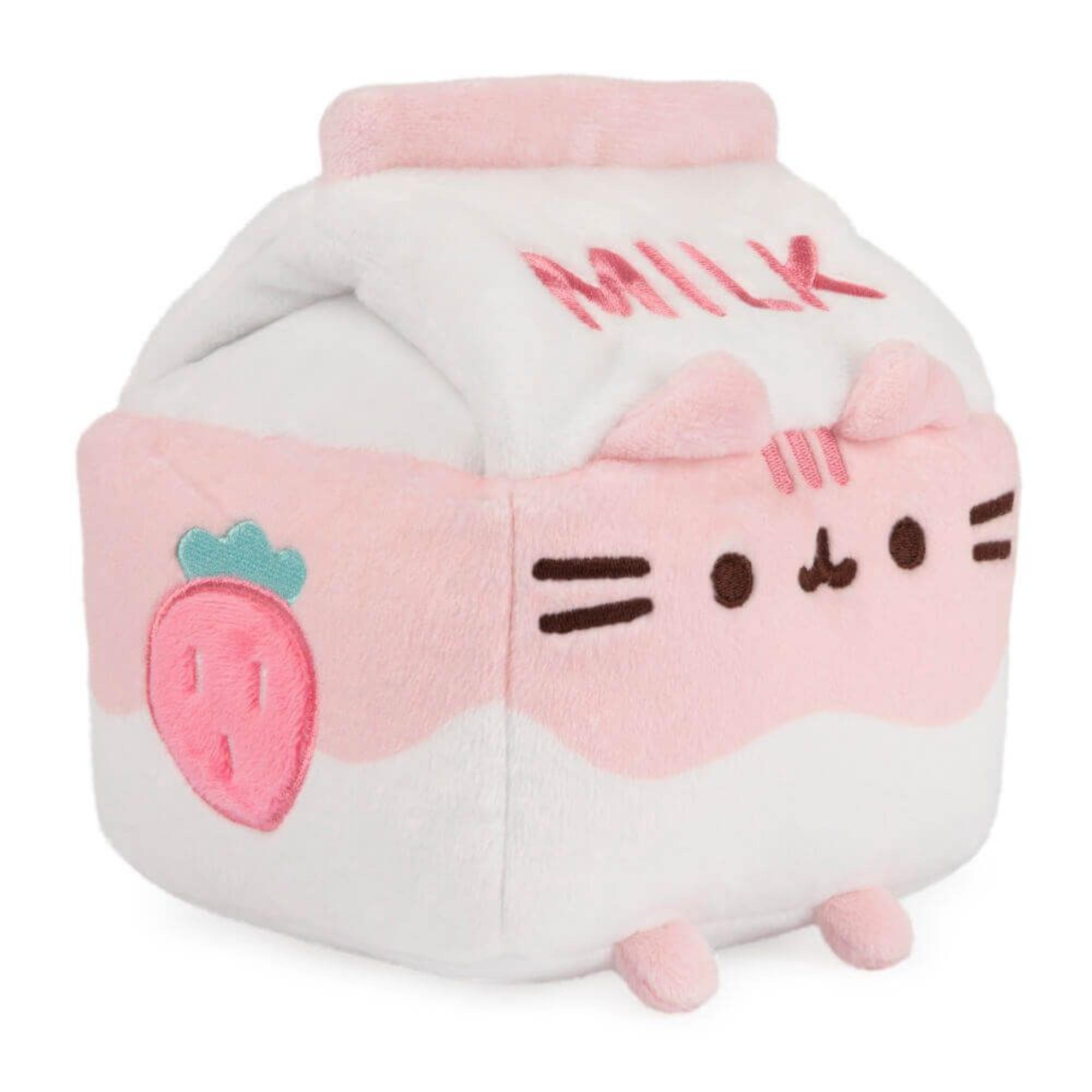 12cm Adorable Pusheen Strawberry Milk Sipping Plush Toy