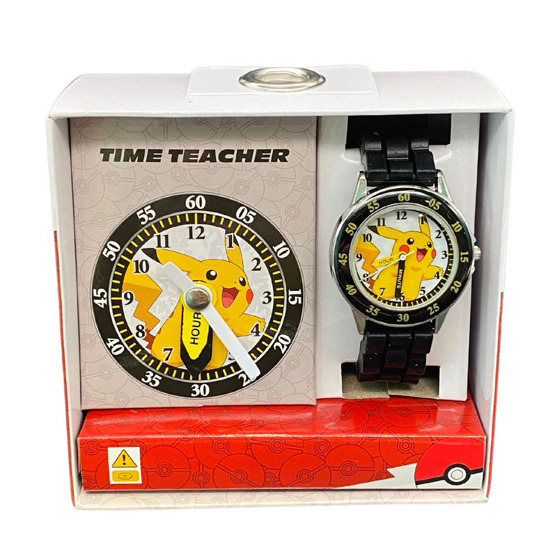 Stainless Steel Japanese Quartz Pikachu Time - Teaching Watch for Kids
