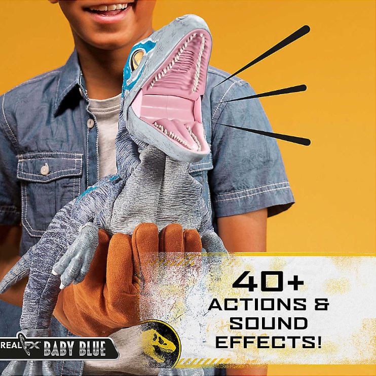 Hot! Jurassic World Dominion - RealFX Baby Blue Live Action Toy