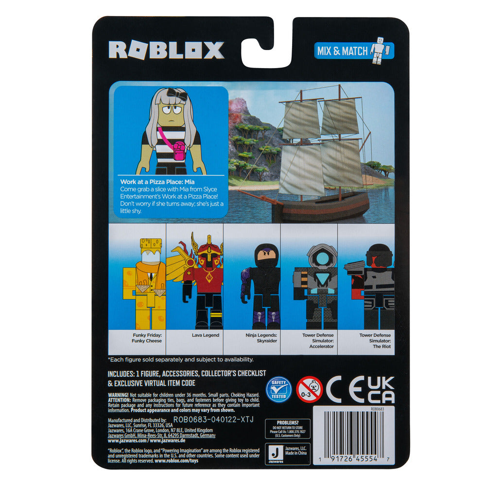 Hot Deal! Roblox Collectible Figure Pack - Work At A Pizza Place: Mia Character Toy