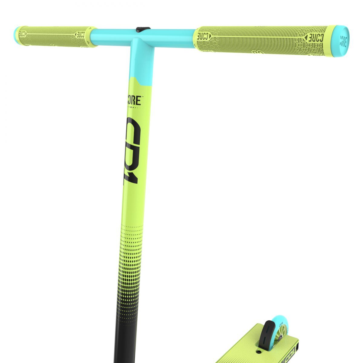 Hot Deal! Core CD1 Lime/Blue Complete Stunt Scooter for Beginners