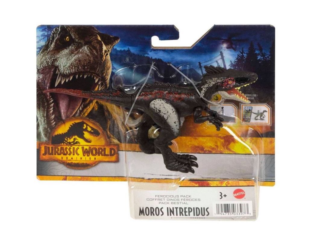 Jurassic World Dominion Ferocious Pack - 7 - inch Moros Intrepidus Dinosaurs