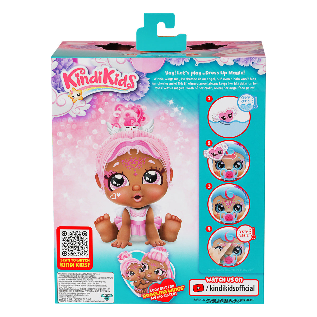 Kindi Kids Enchanting Dress - Up Baby Sister Winnie with Angel Wings