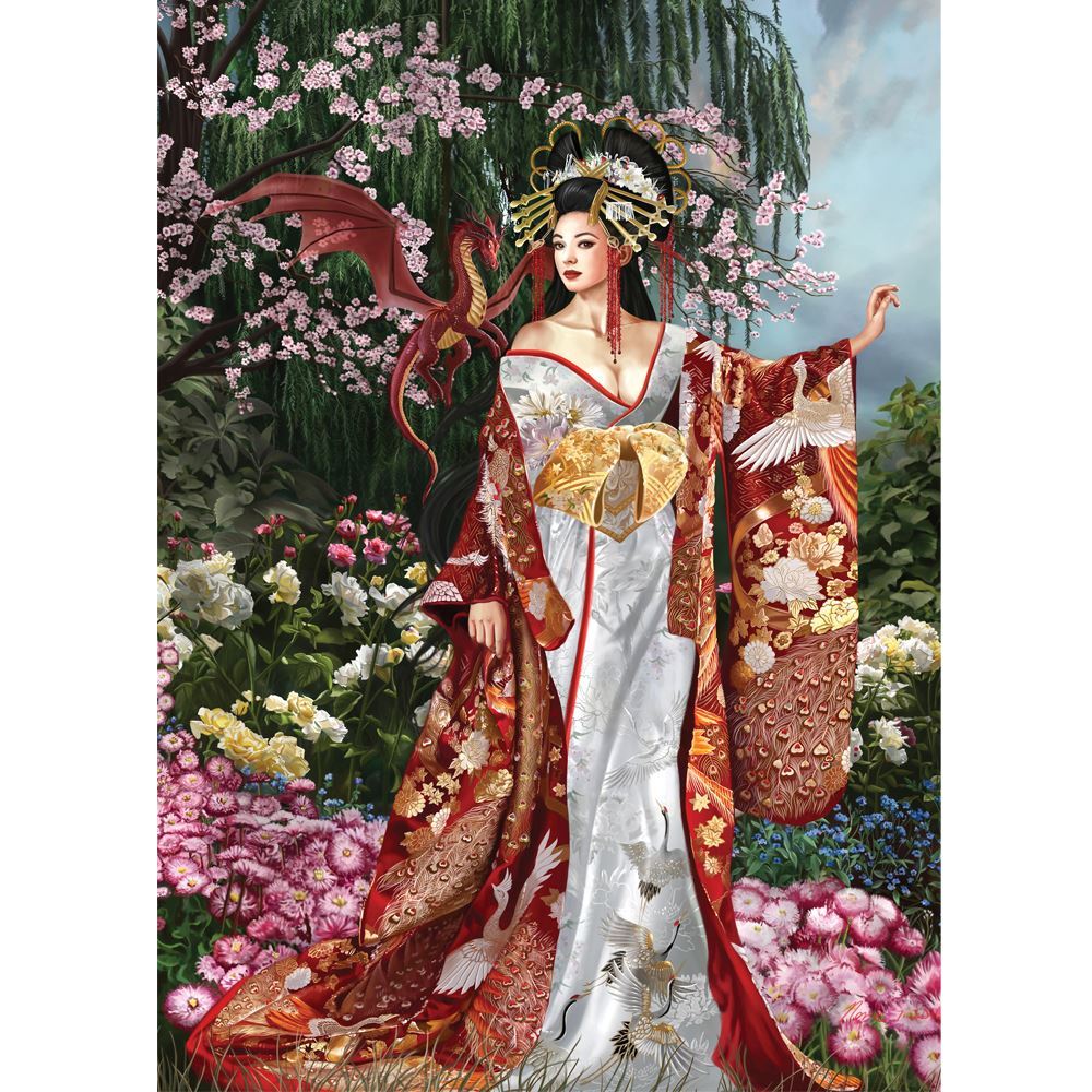 Hot! Dragon Charmers 1000 - Piece Red Jigsaw Puzzle Sekkerastoya