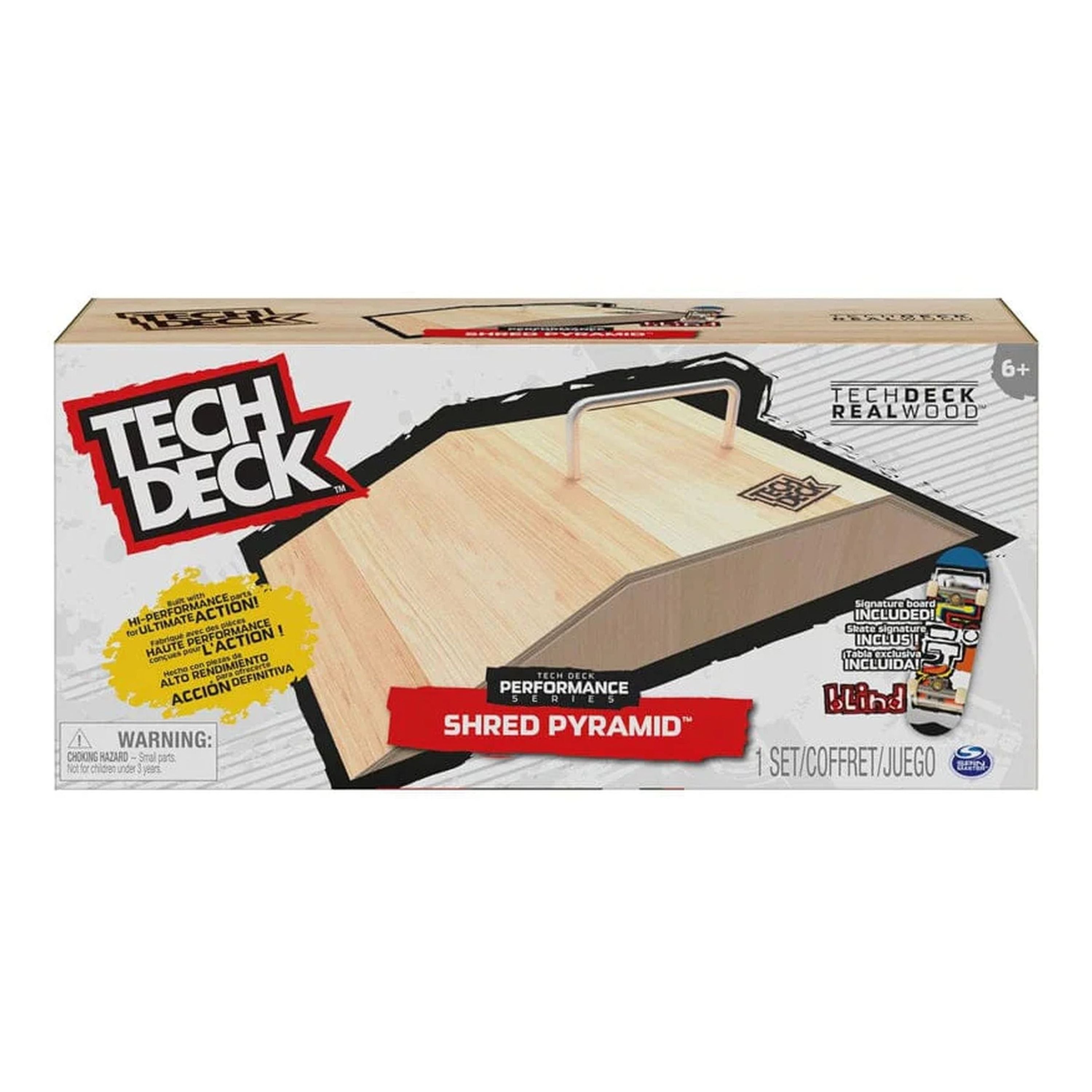 Tech Deck Performance Shred Pyramid Wooden Ramp Set - Exclusive Gift for Skate Lovers