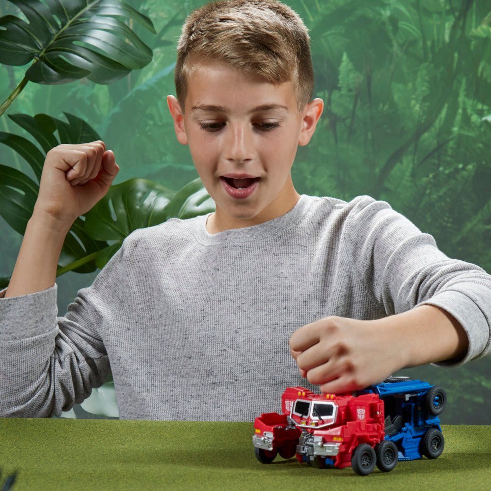 Hot! Transformers Rise Of The Beasts Optimus Prime Smash Changers Figure