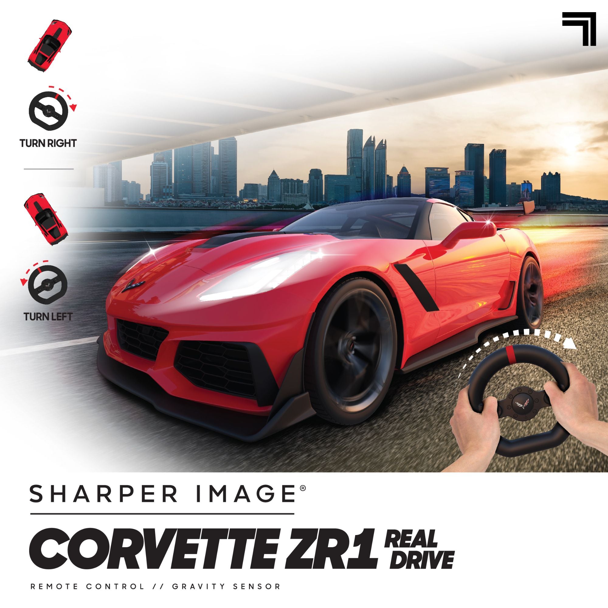 Sharper Image 1:16 Scale RC Real Drive Chevrolet Corvette with Dual Control Modes