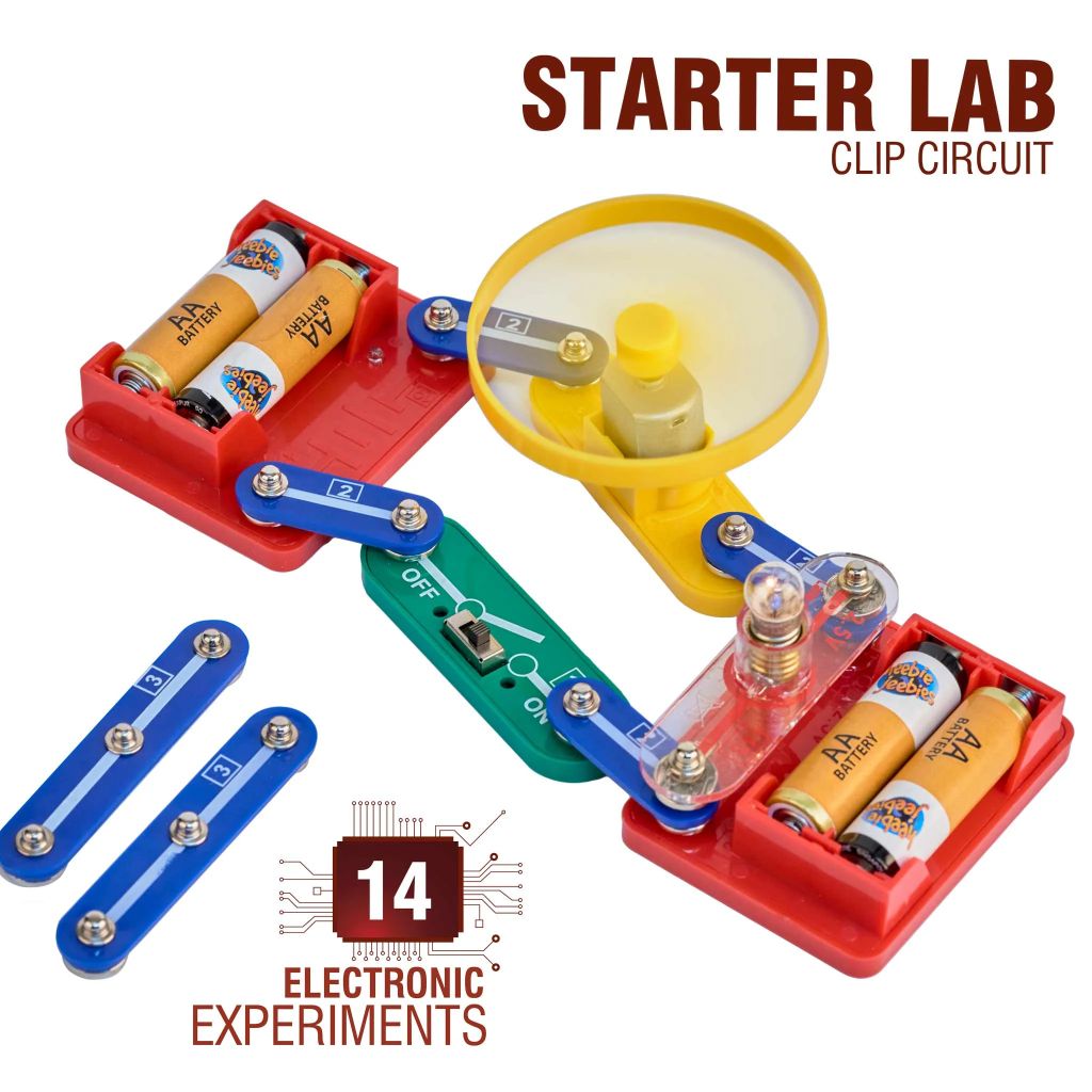 Hot Deal! Heebie Jeebies Electronics Clip Circuit Starter Lab Kit for Easy Building
