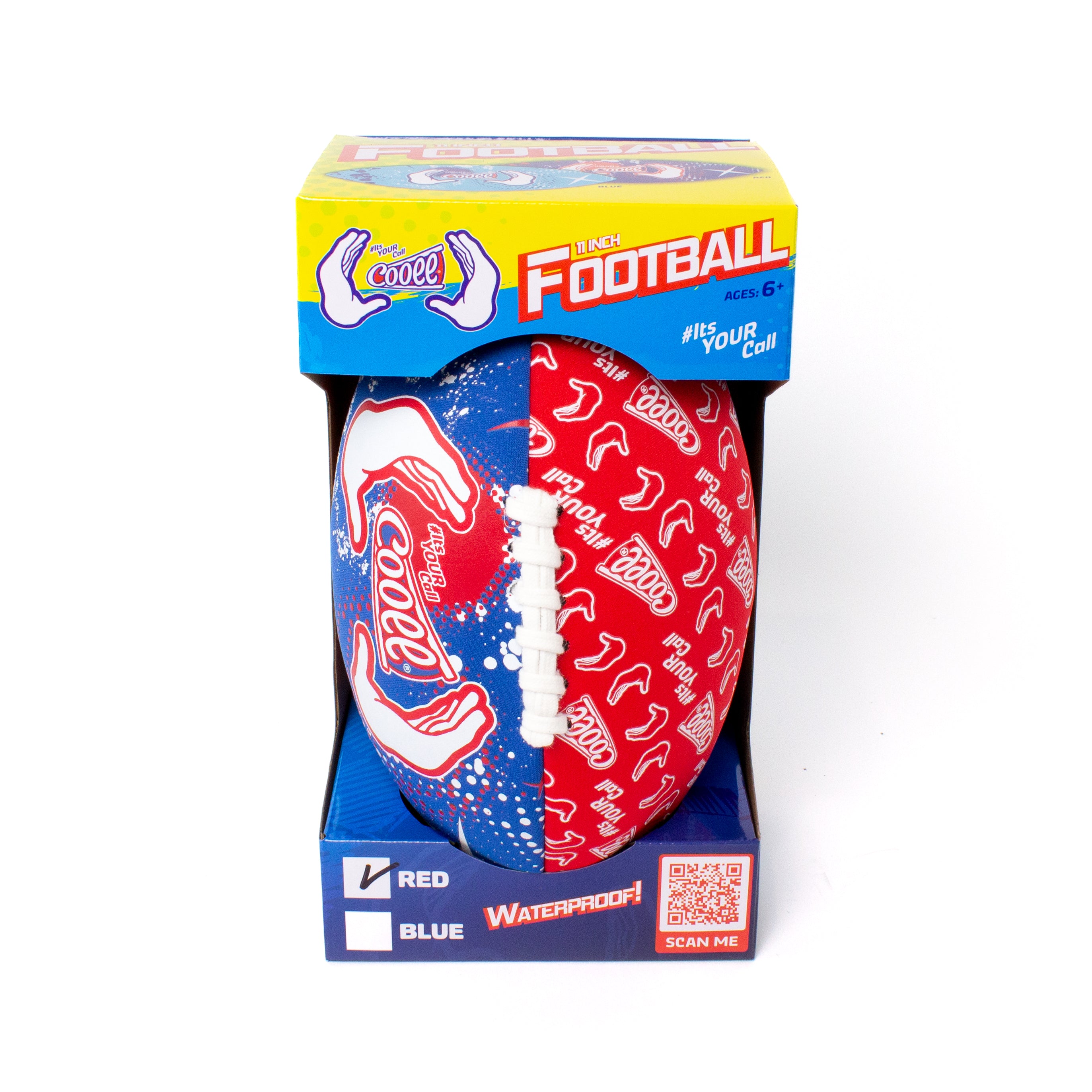 11-Inch Red Cooee Durable Neoprene Football