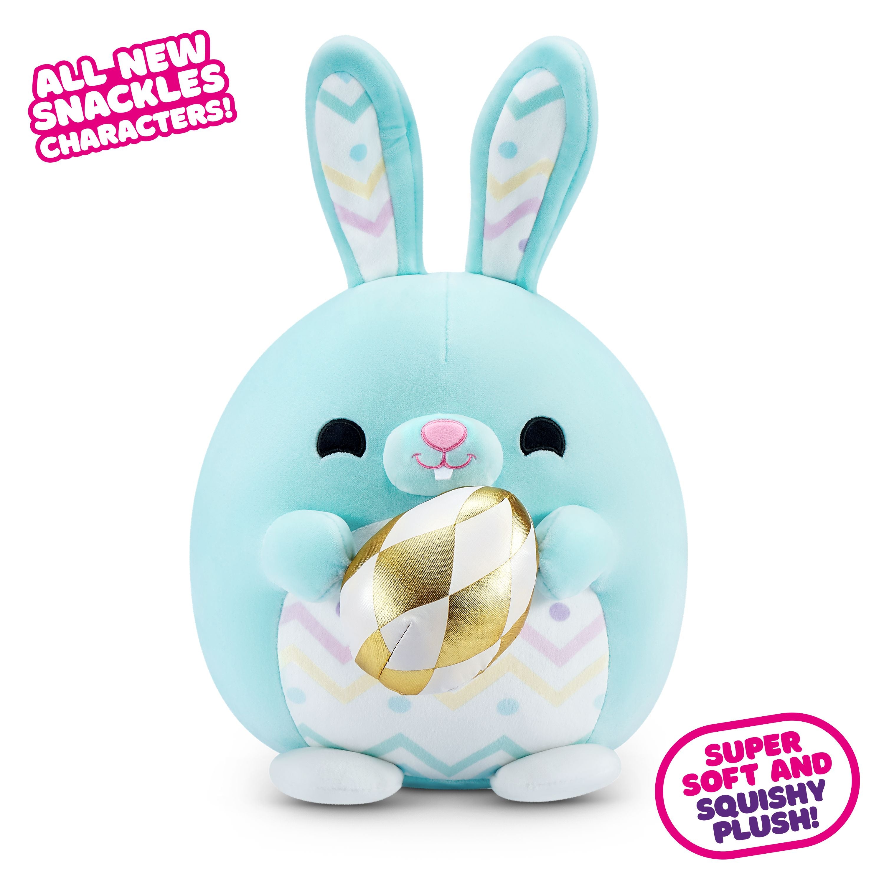 ZURU 14-Inch Soft Plush Easter Snackles - Adorable April Bunny