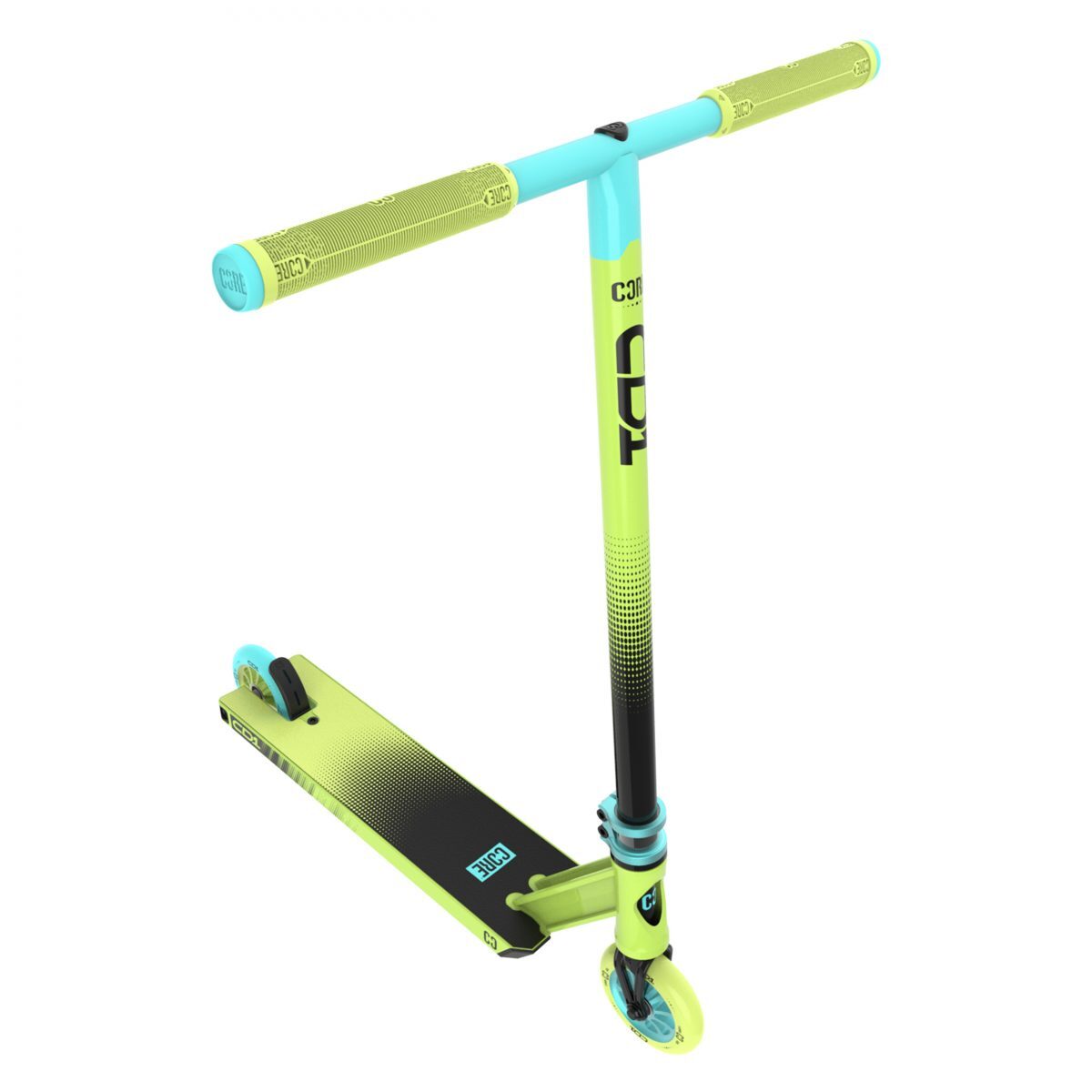 Hot Deal! Core CD1 Lime/Blue Complete Stunt Scooter for Beginners