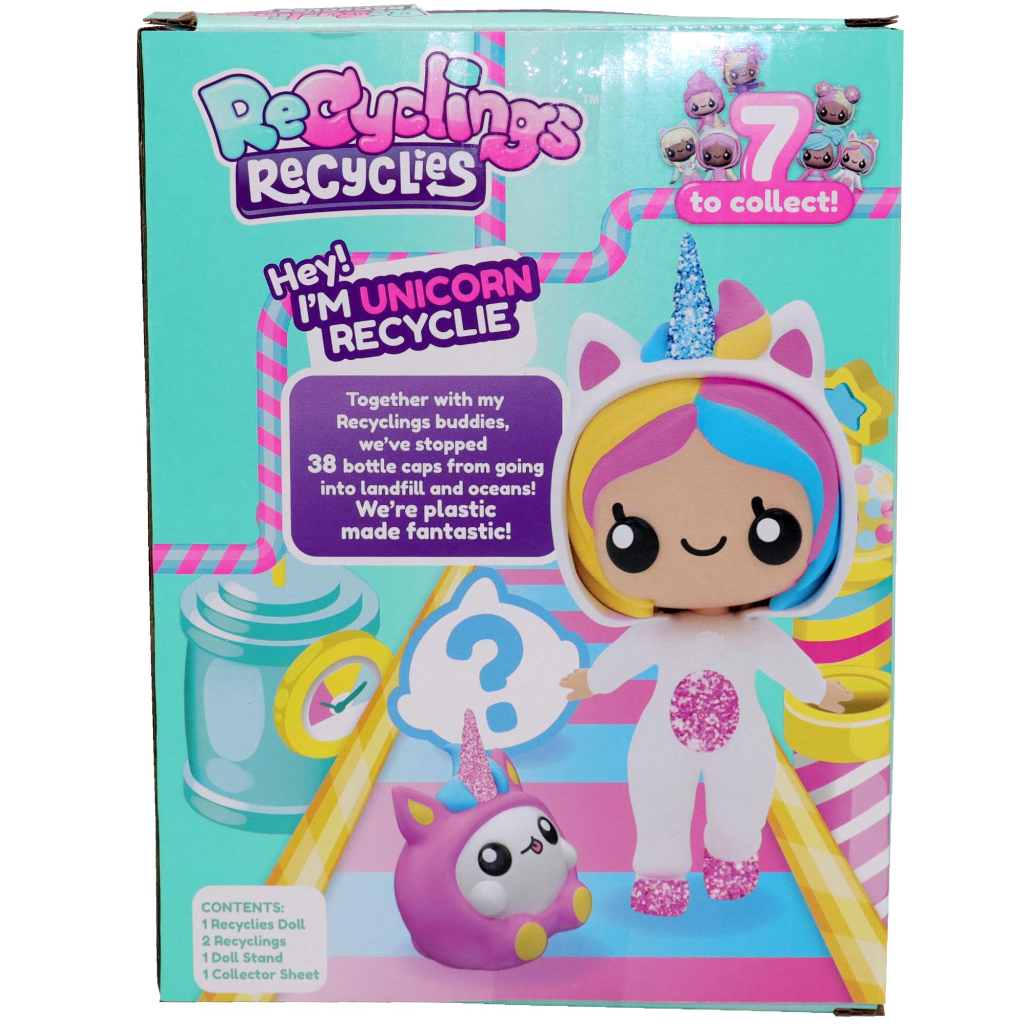 Eco - friendly Recyclies Unicorn Doll Playset