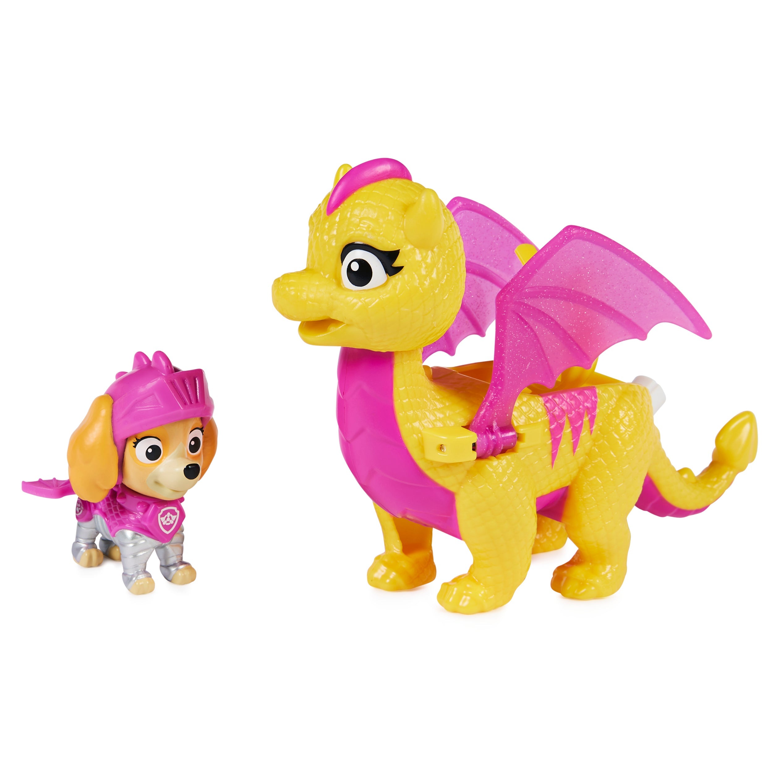 PAW Patrol Rescue Knights: Skye and Dragon Scorch Action Figures Set