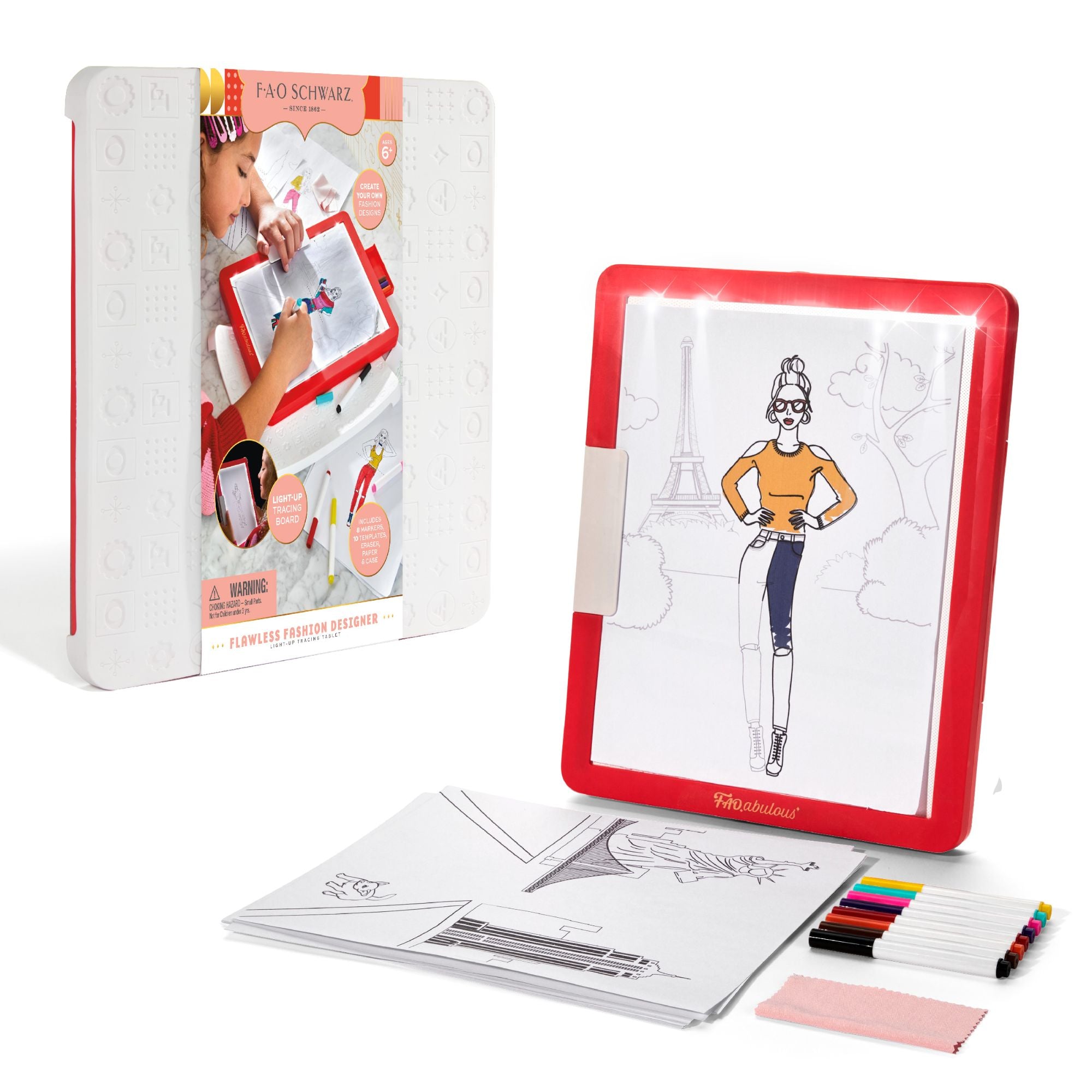F.A.O. Schwarz Illuminated Fashion Designer Tracing Tablet for Creative Kids