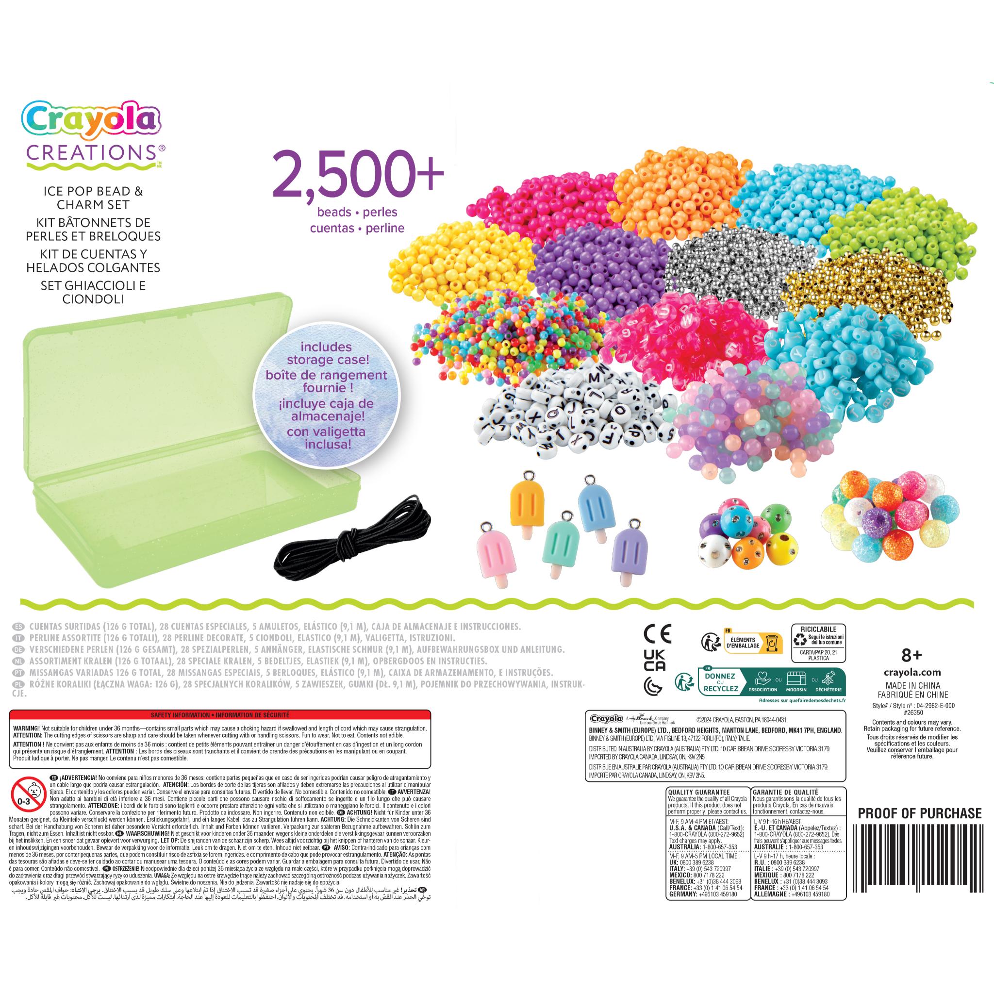 Crayola Ice Pop - Themed Bead and Charm Creation Set for DIY Bracelets