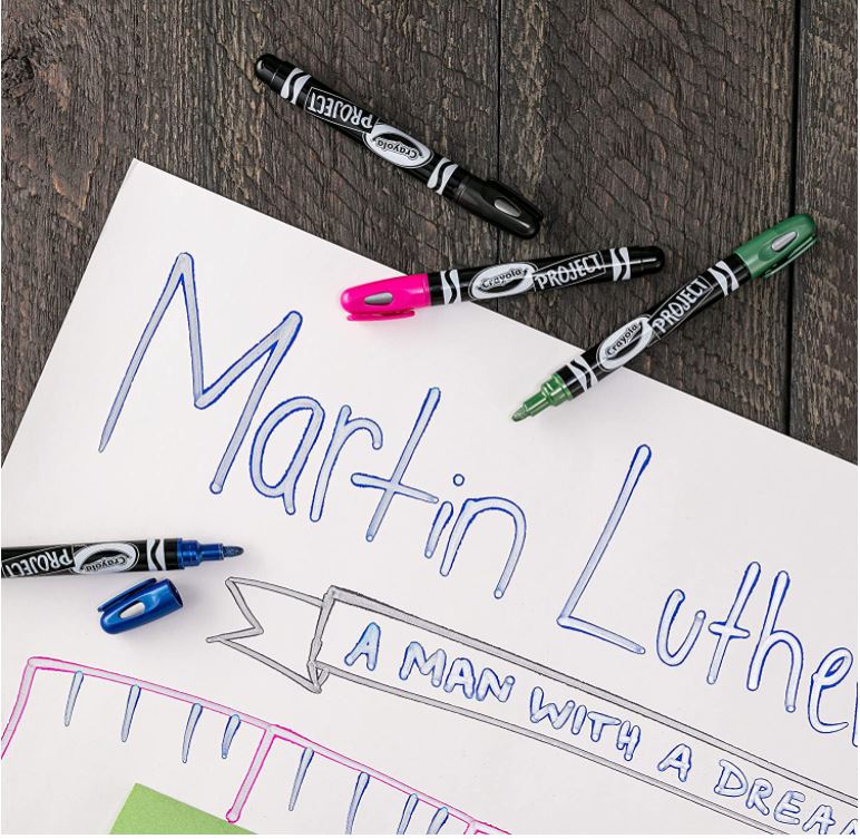 4-Pack Crayola Metallic Outline Markers for Sparkling Arts & Crafts