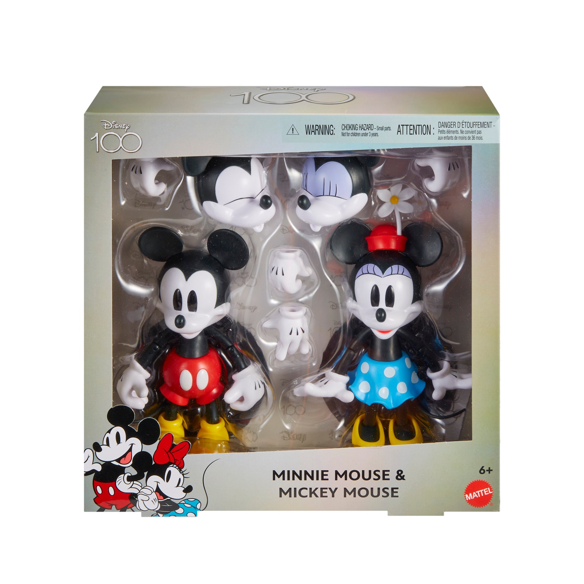 Disney 100 Premium Collectible Mickey and Minnie Figures Set