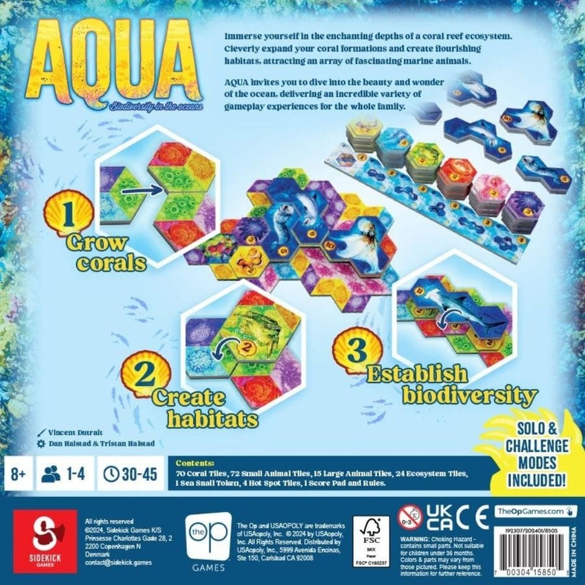 Oceanic Aqua Biodiversity Board Game for 1 - 4 Players
