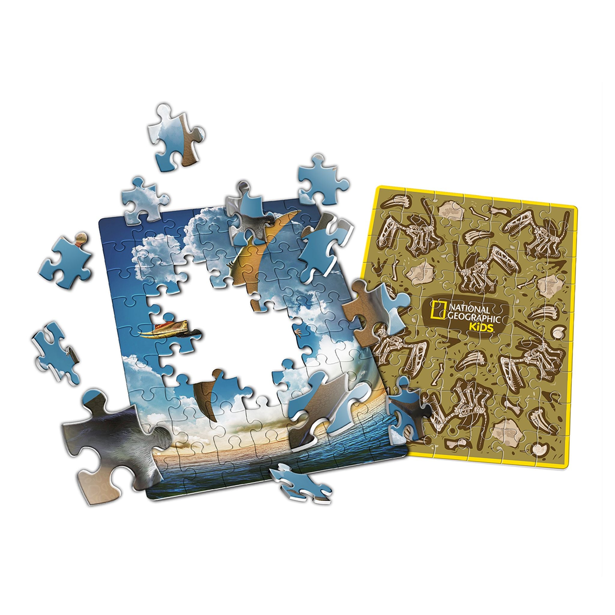 Amazing National Geographic 63-Piece Dinosaur Puzzle in Egg - Pterosaur for Kids