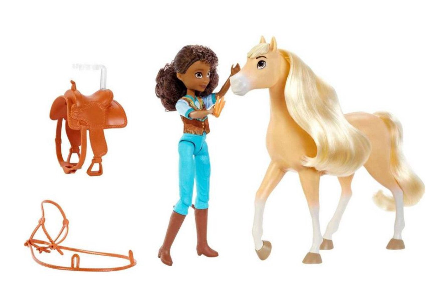 DreamWorks Spirit Adventure Set: 7-Inch Pru Doll and 8-Inch Chica Linda Horse Toy