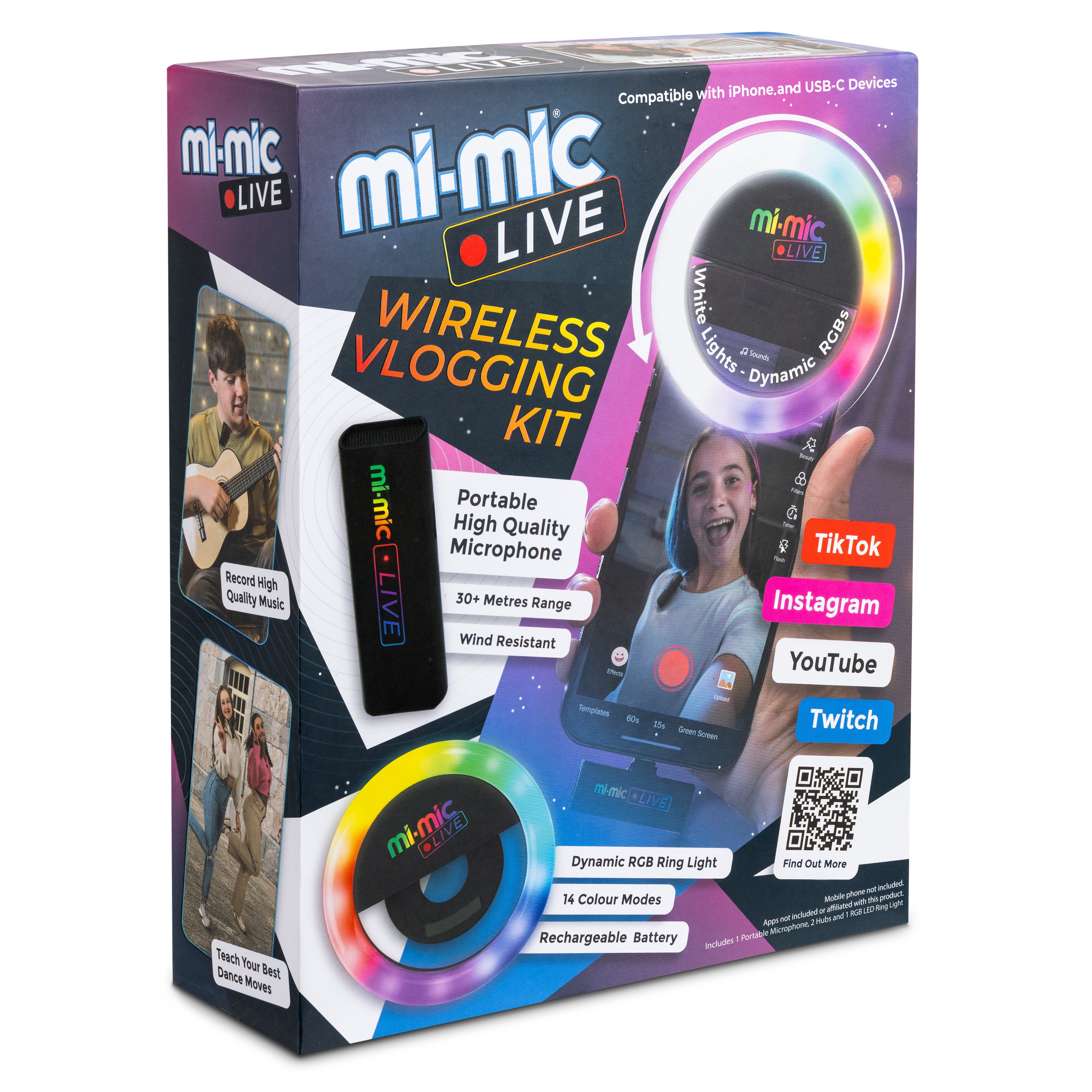Hot! Mi-Mic Live Dual Wireless Vlogging Kit