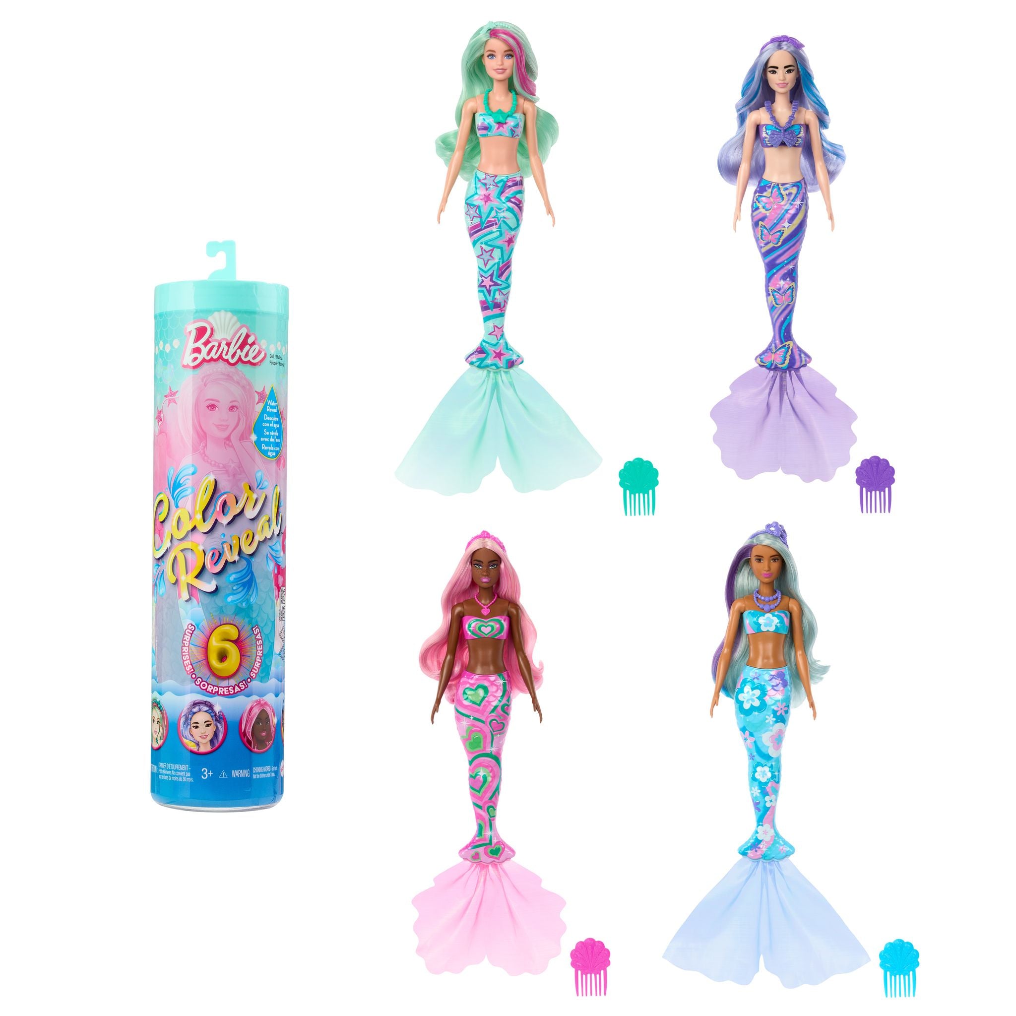 Barbie Colour Reveal Surprise Mermaid Dolls from Deep Sea Series