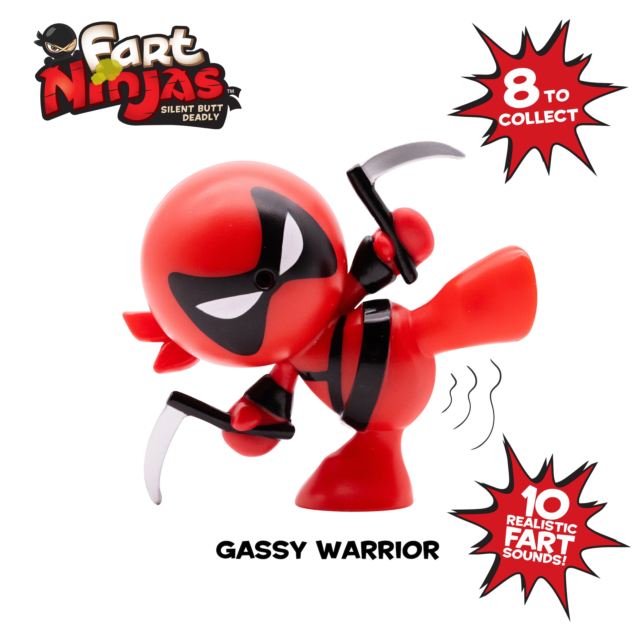 Exclusive Fart Ninjas Collectible Figure - Gassy Warrior Series 5, Great for Kids Ages 5+