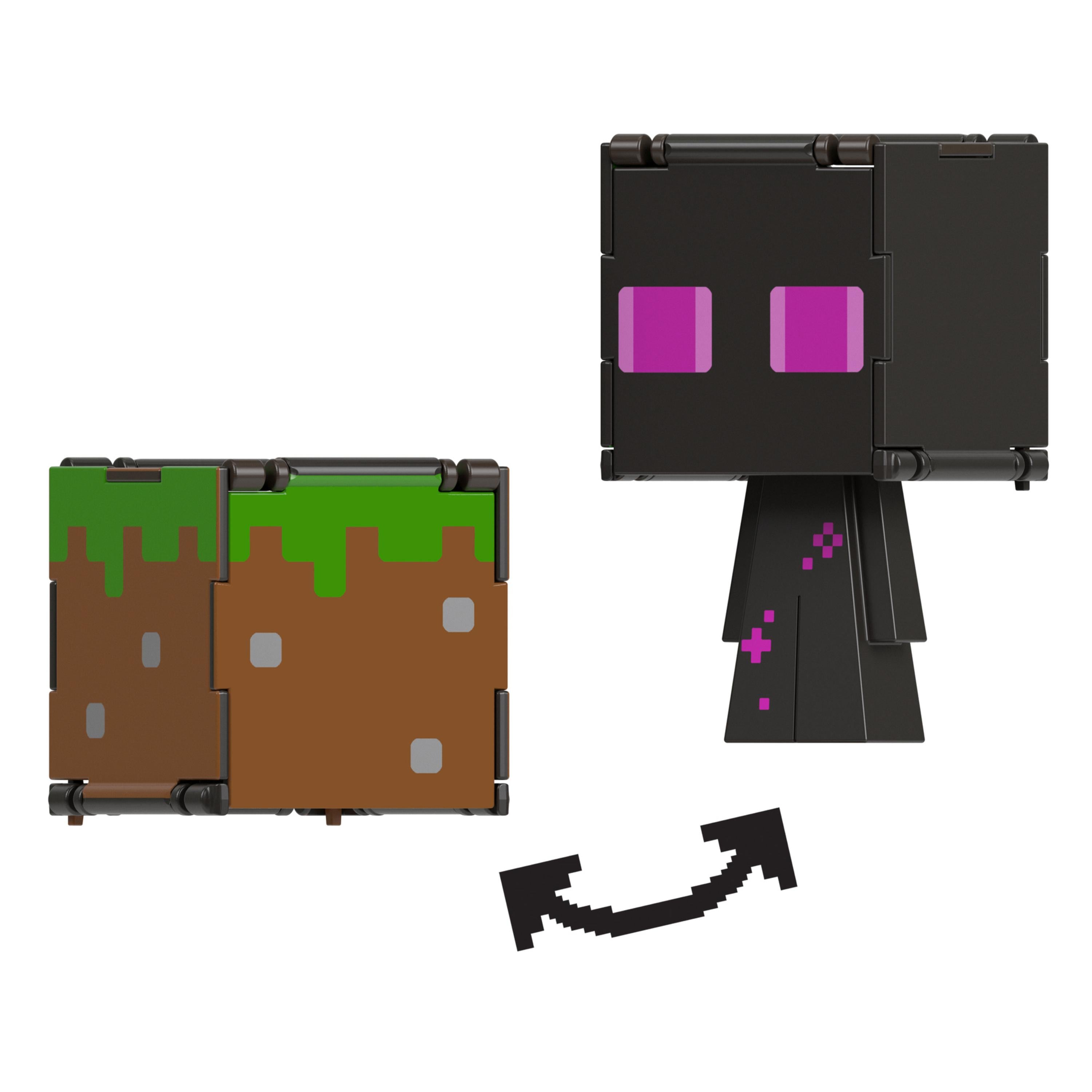 Minecraft Flippin' Figs - Enderman and Grassblock Collectible Figures