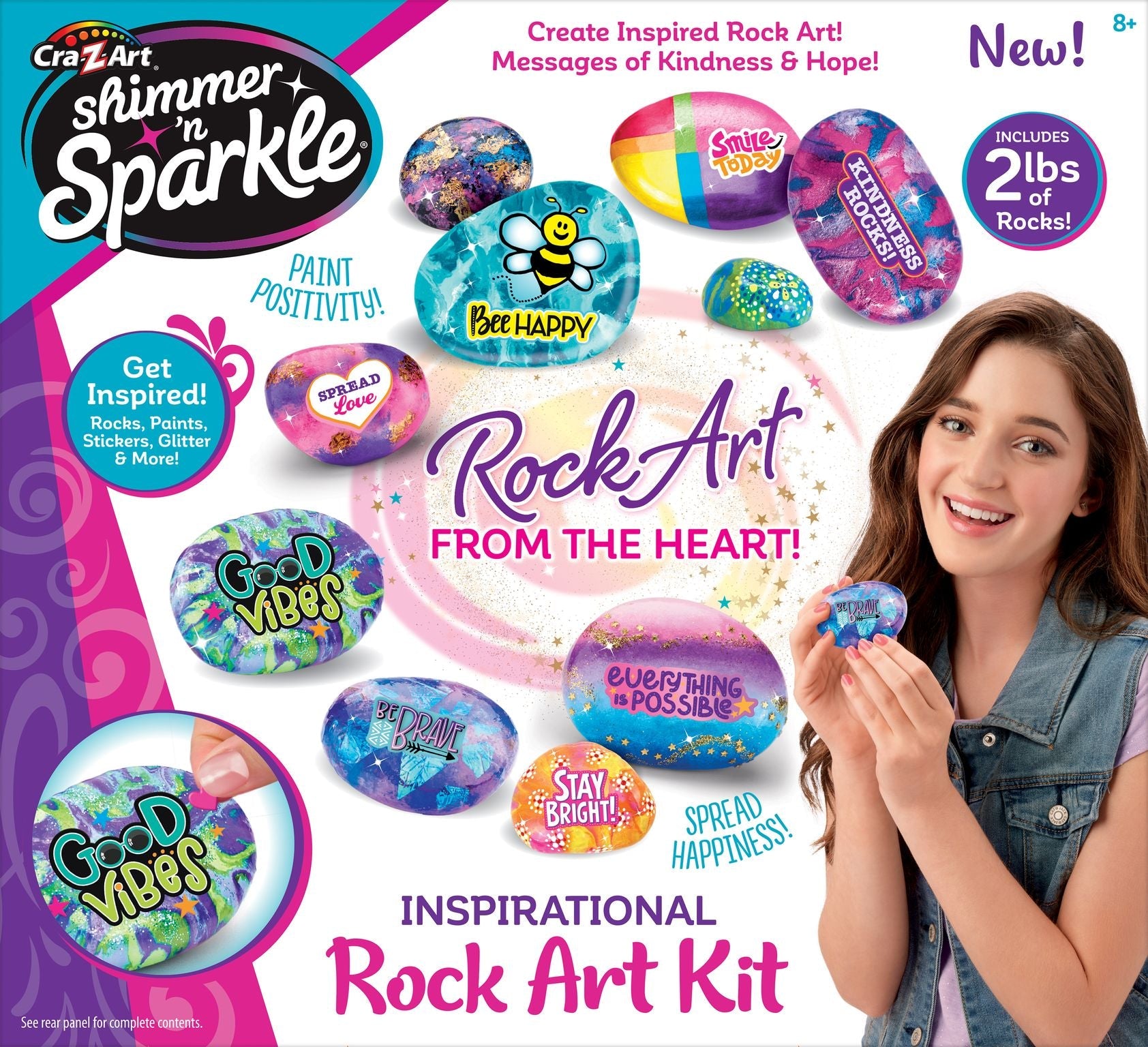 Hot Sale! Cra-Z-Art Inspirational Shimmering and Sparkling Rock Art Painting Kit
