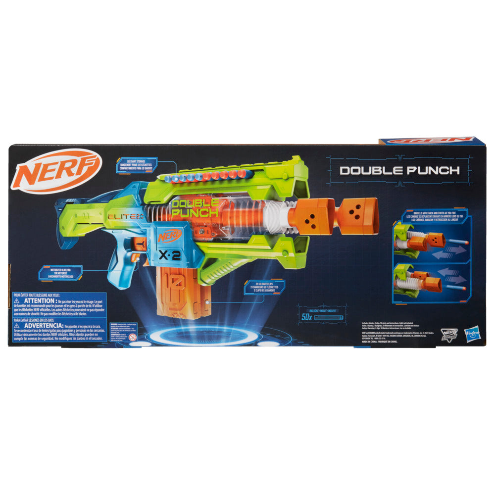 Hot Deal! Nerf Elite 2.0 Double Punch Motorized Dart Blaster for Exciting Kids' Play
