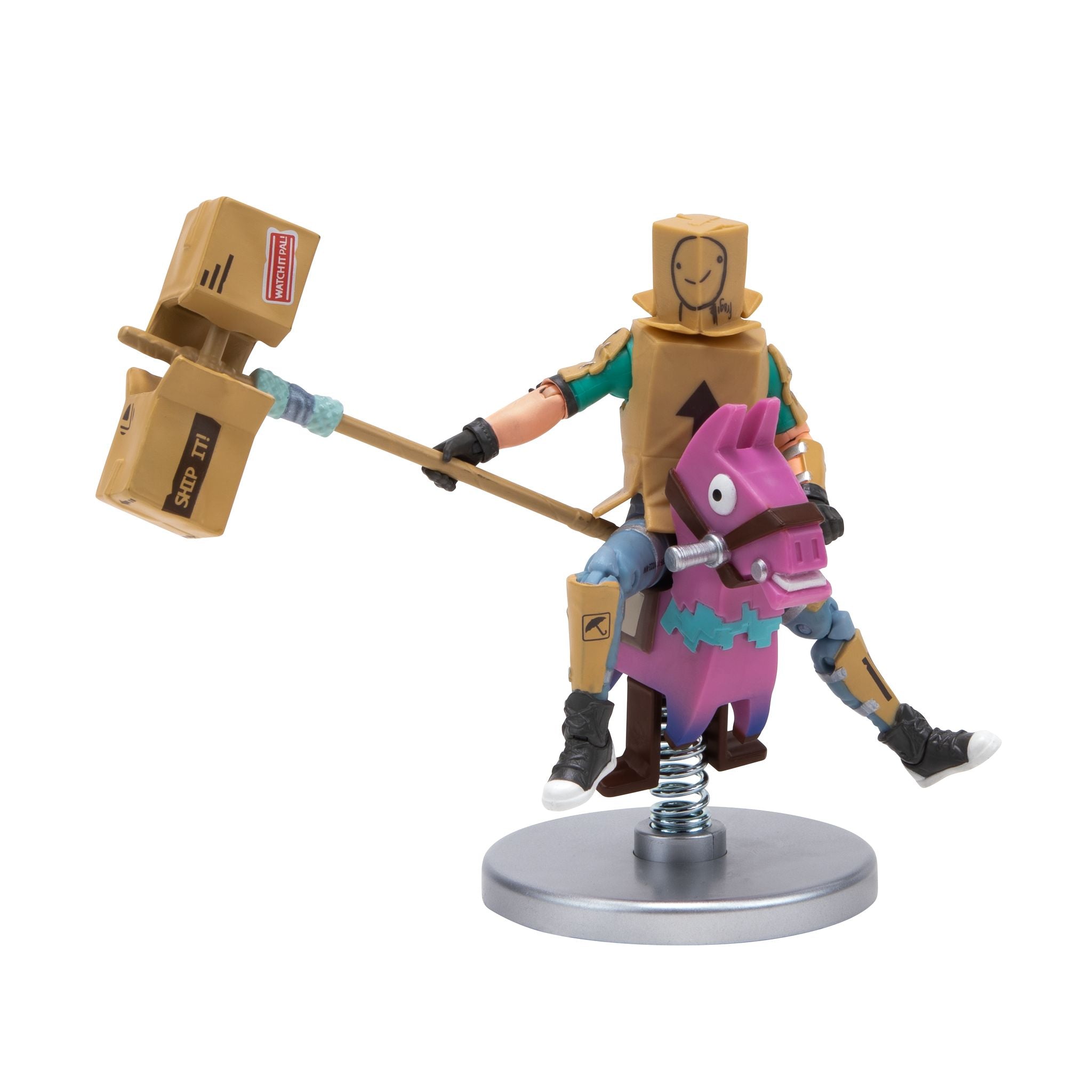 Hot! Fortnite Emote Figure Pack: Boxer & Sproing