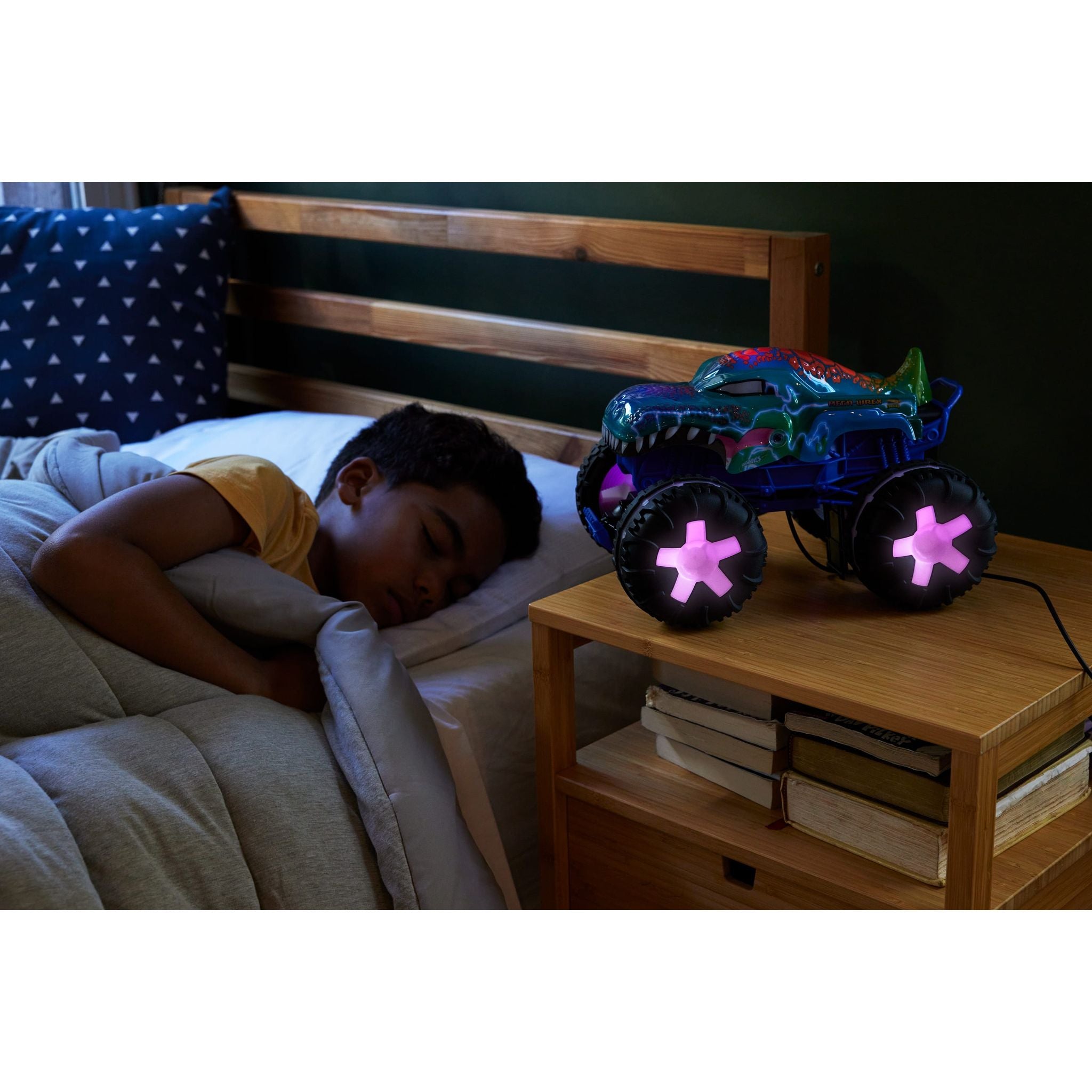 Hot Wheels 1:15 Scale Mega Wrex Alive Remote - Control Monster Truck: 3 Play Modes for Kids