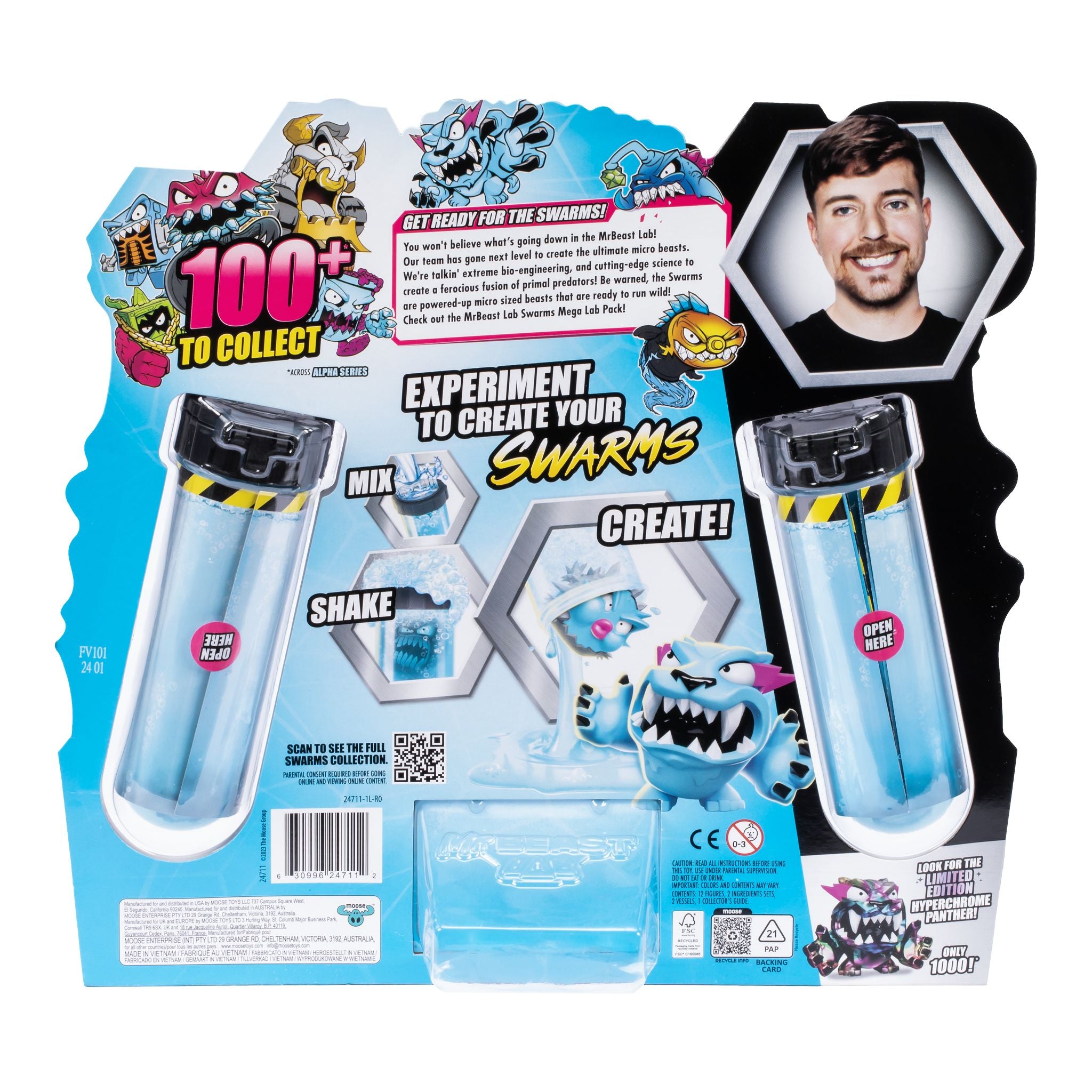 MrBeast Lab Swarms Mega Pack - 12 Assorted Characters, 4-Inspired Set