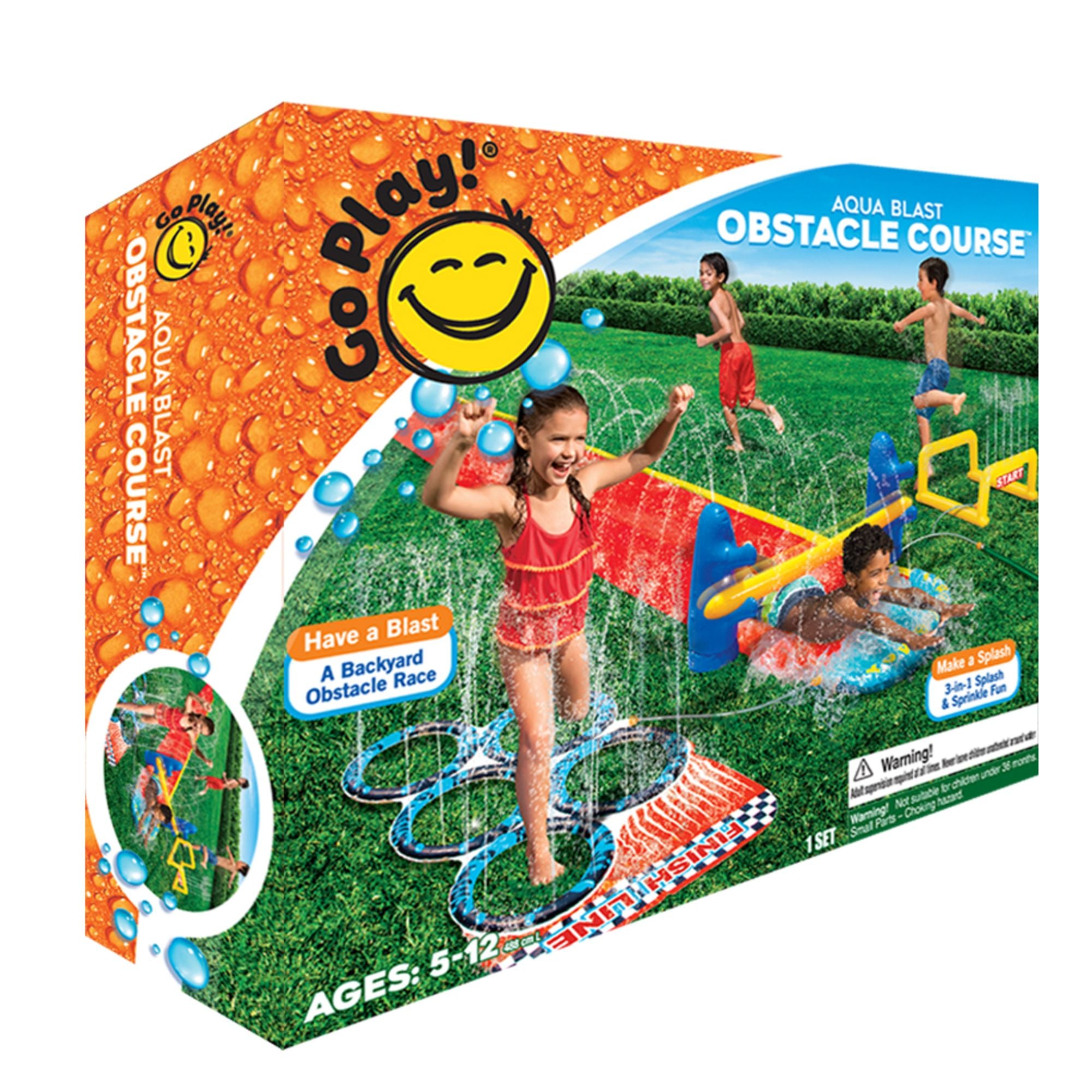 Hot Sale! Go Play Aqua Blast Backyard Obstacle Course for Kids