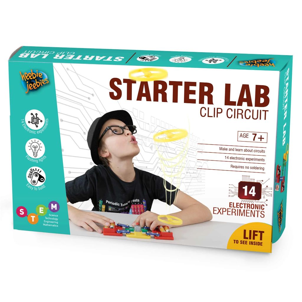 Hot Deal! Heebie Jeebies Electronics Clip Circuit Starter Lab Kit for Easy Building
