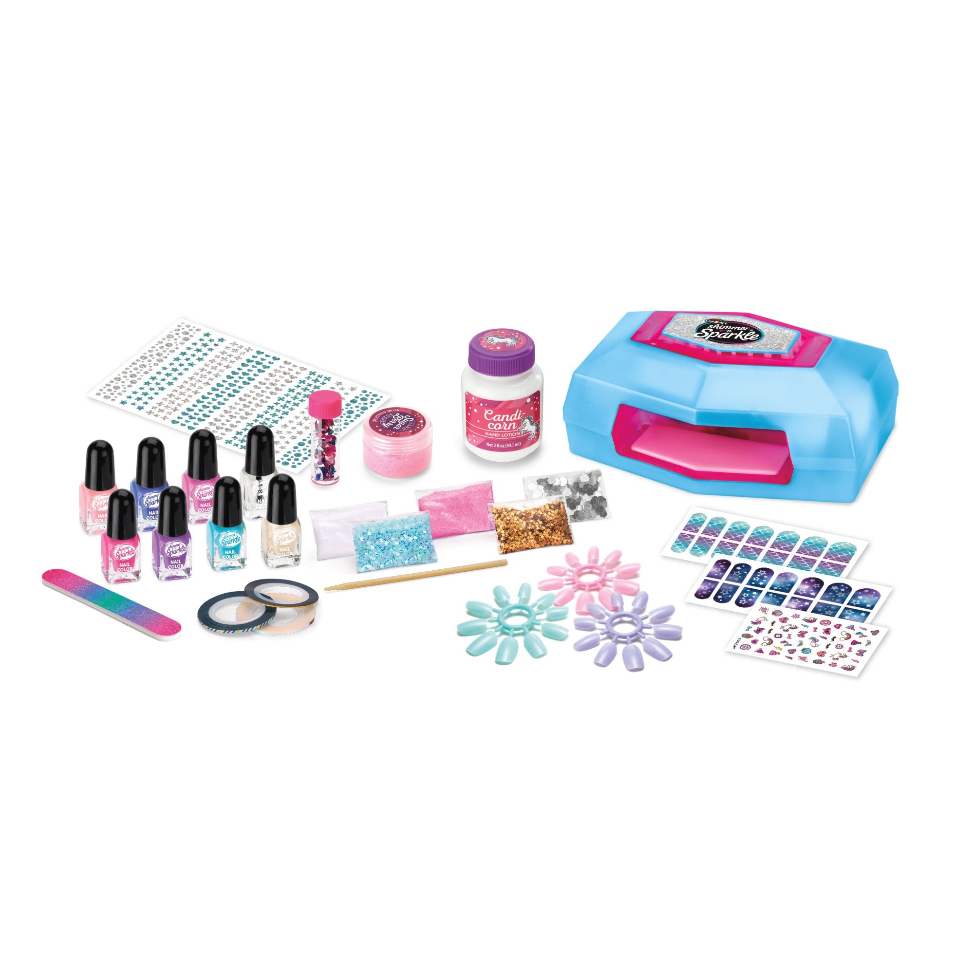 Cra-Z-Art Shimmering Glitter Nail Design Kit with Lit Nail Dryer