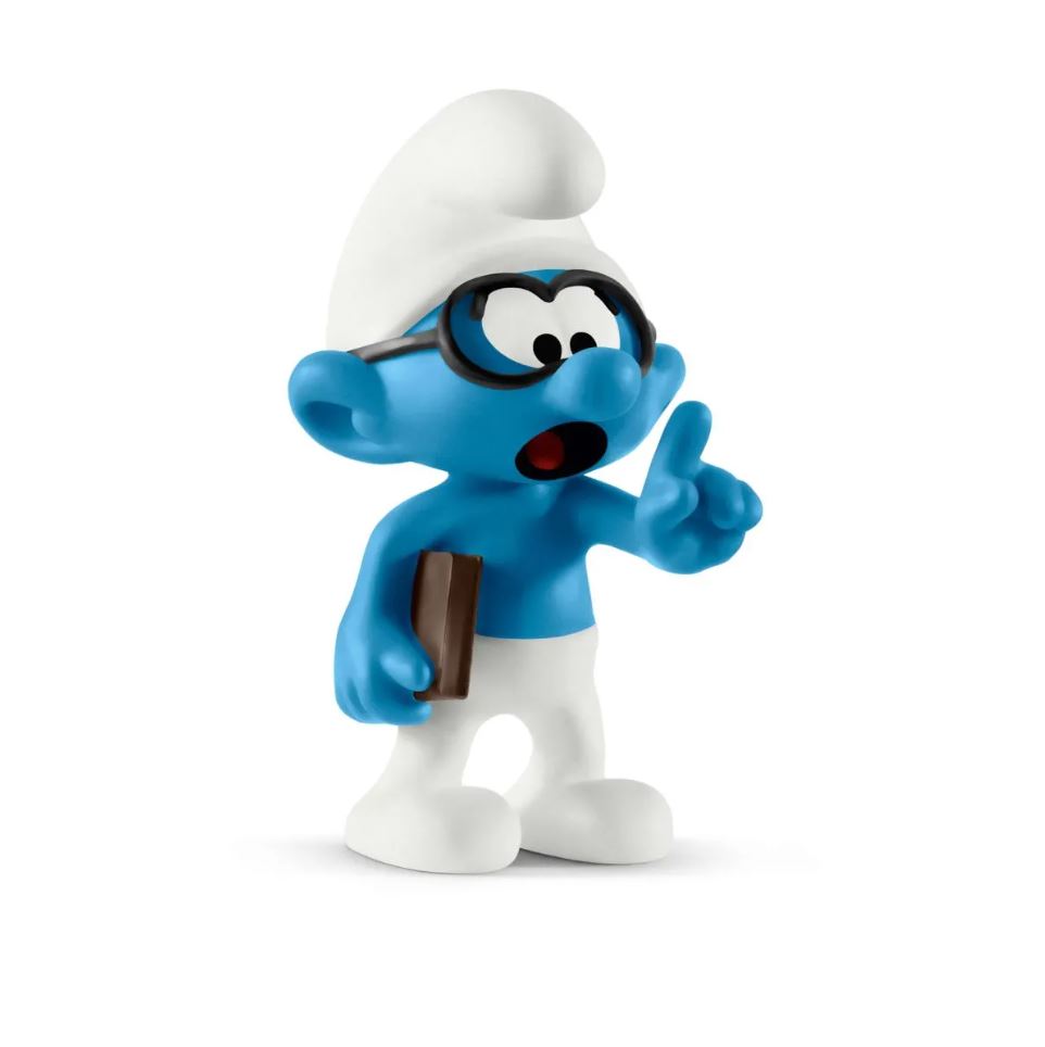 Hot! Schleich Smart Brainy Smurf Figure