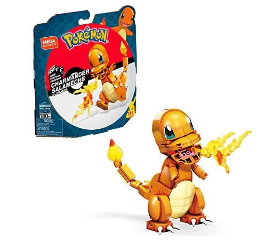 MEGA Construx Build & Display Fire - Breathing Pokemon Charmander Set