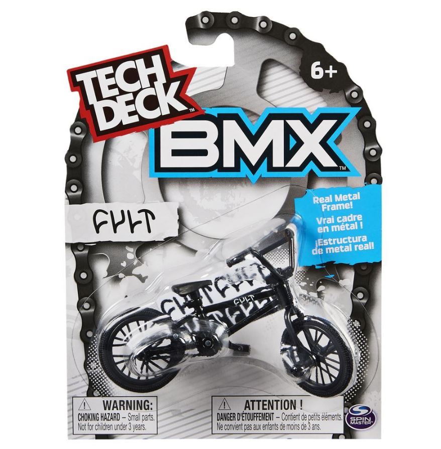 Tech Deck Cult Black Single Miniature BMX Bike with Authentic Design