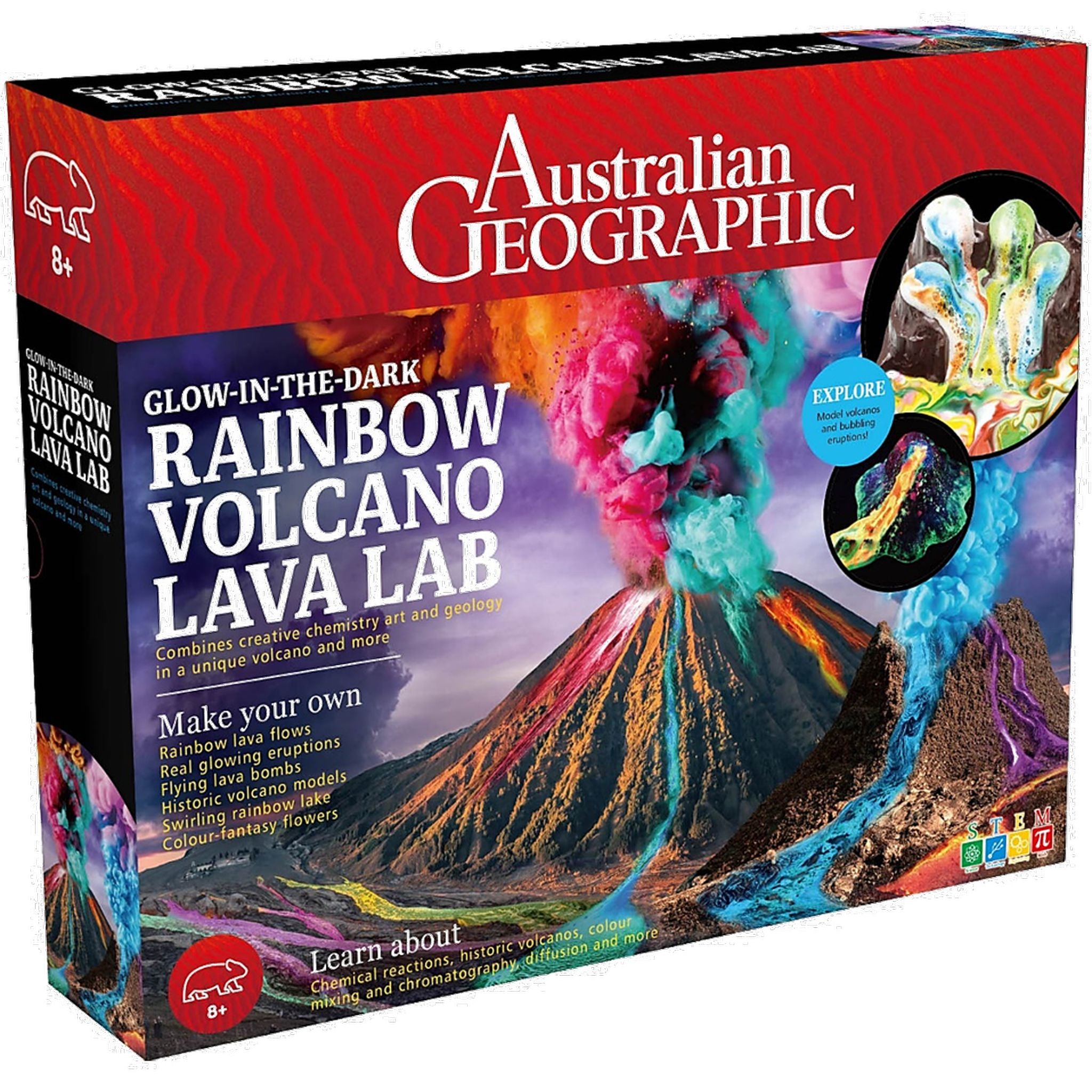 Hot Deal! Australian Geographic Rainbow Volcano Lava Science Lab Kit