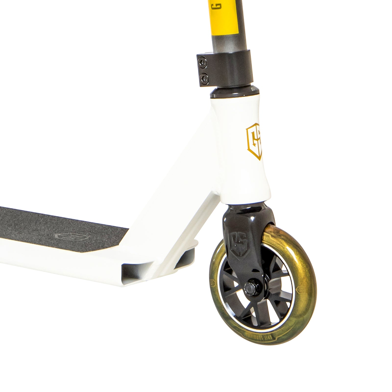 On Sale! Grit Fluxx White/Grey Scooter with Yellow - Ideal for Beginner to Expert Riders