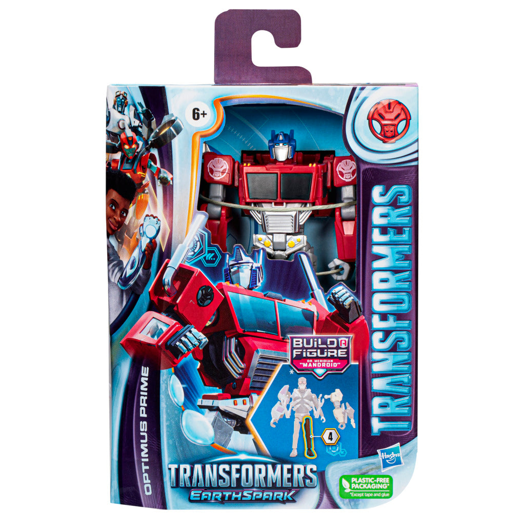 Hot Sale! Transformers Earthspark Deluxe Class Optimus Prime Action Figure