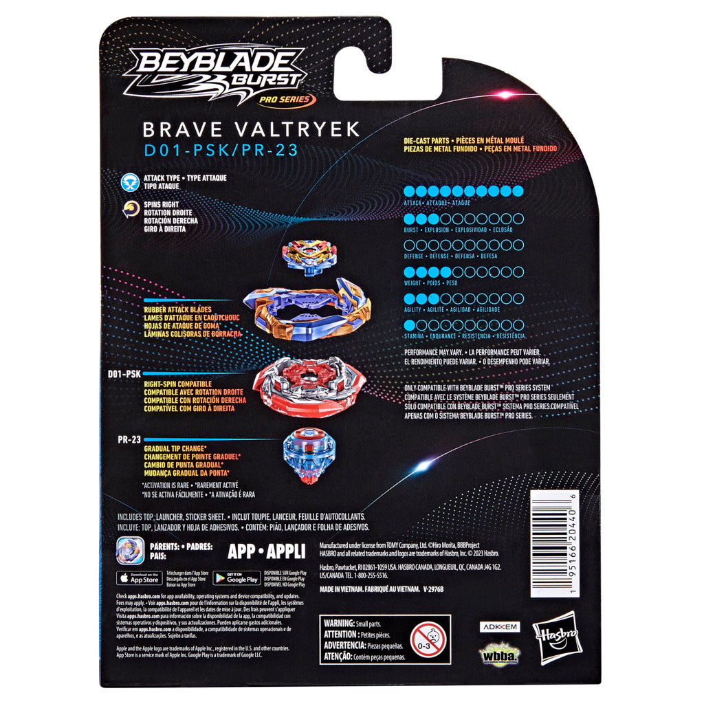 Hot! Beyblade Burst Pro Series Starter Pack - Brave Valtryek
