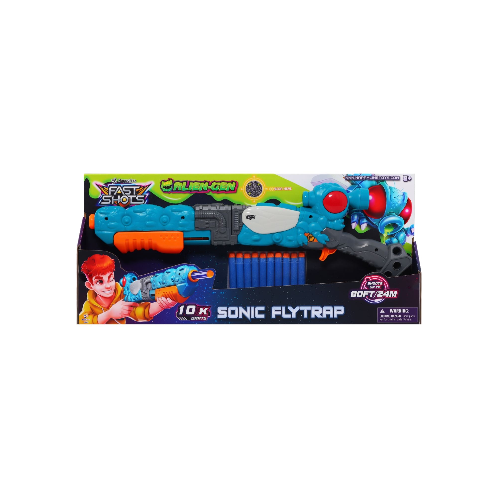 Hot Sale! Fast Shots Alien Gen Sonic Flytrap Foam Dart Blaster for Indoor & Outdoor Battles