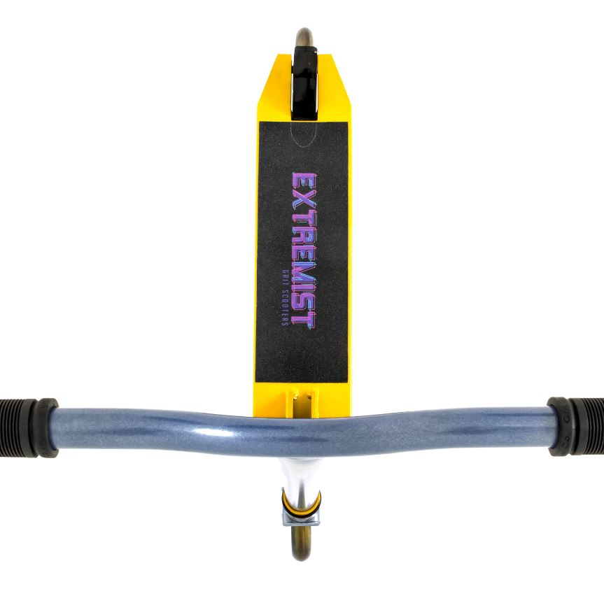 GRIT Extreme Gold/Blue Scooter with Upgraded Wide Deck