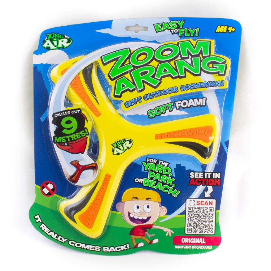 Zing Air Zoomarang - Ideal Beginner Backyard Boomerang with Great Hovering Action
